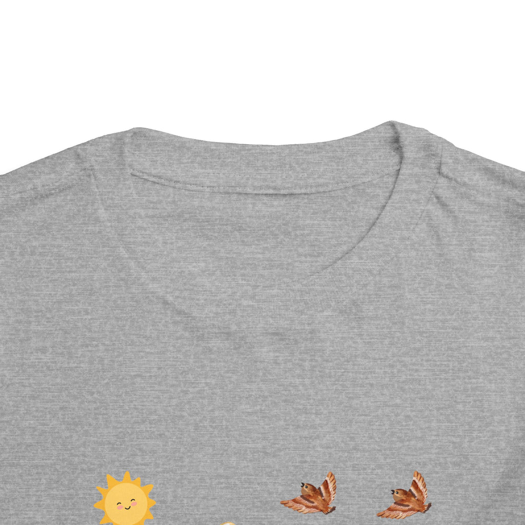 Toddler Short Sleeve Tee Shirt Cubs In Flower Bush