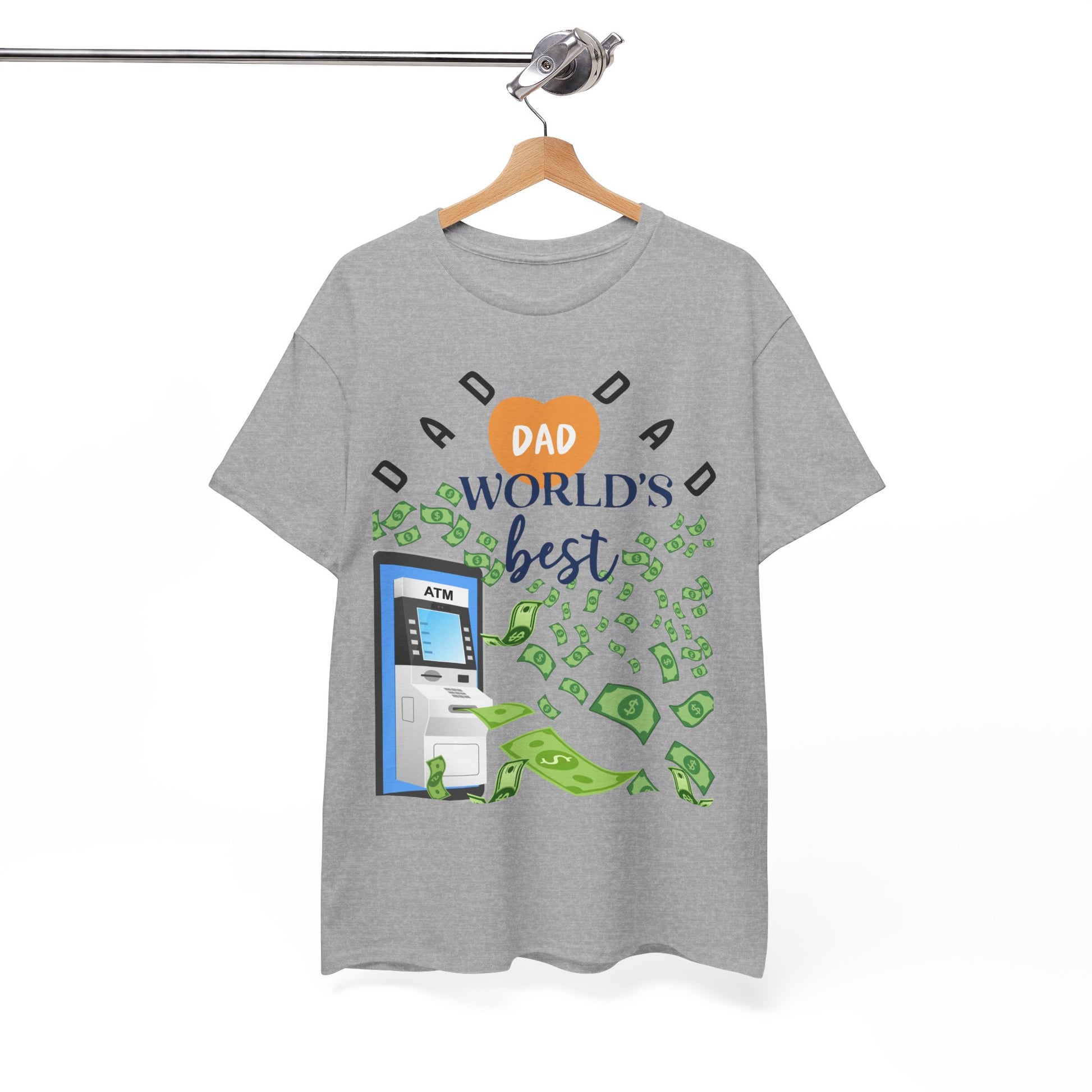 Dad Best ATM Heavy Cotton Tee Shirt Transparent