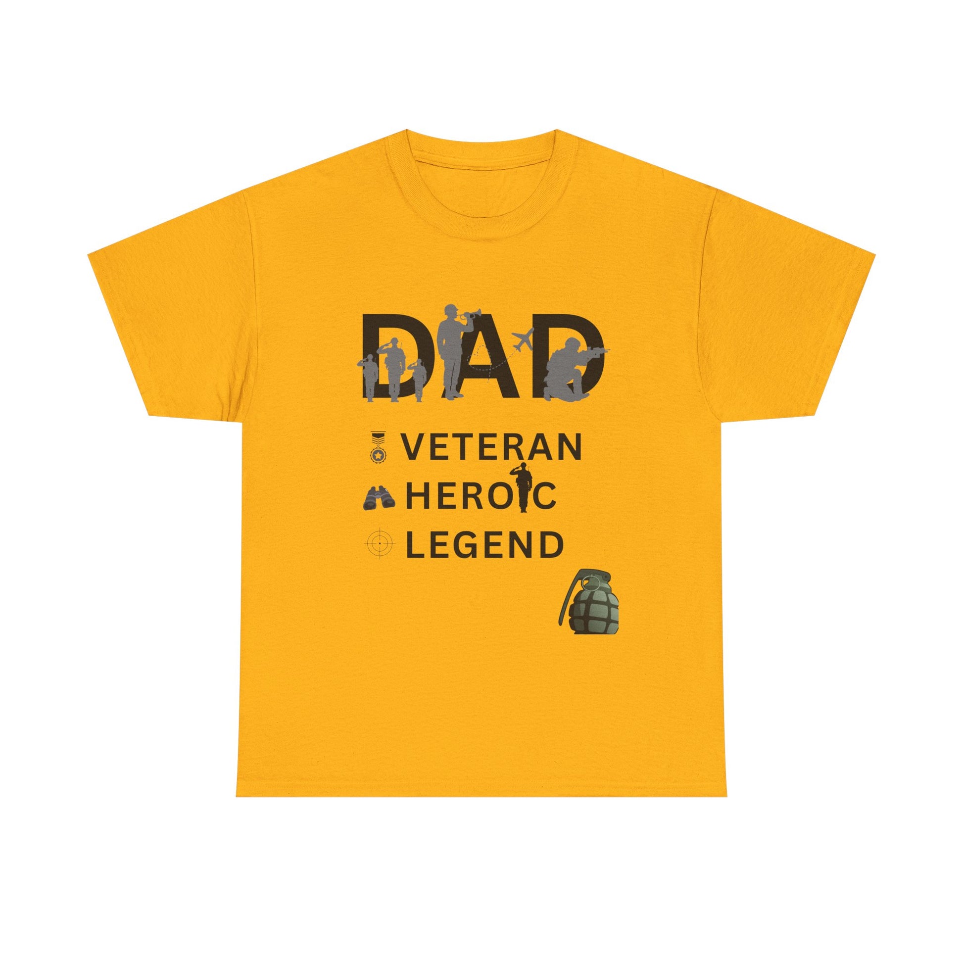 Dad Veteran Cotton Tee Shirt Transparent Background