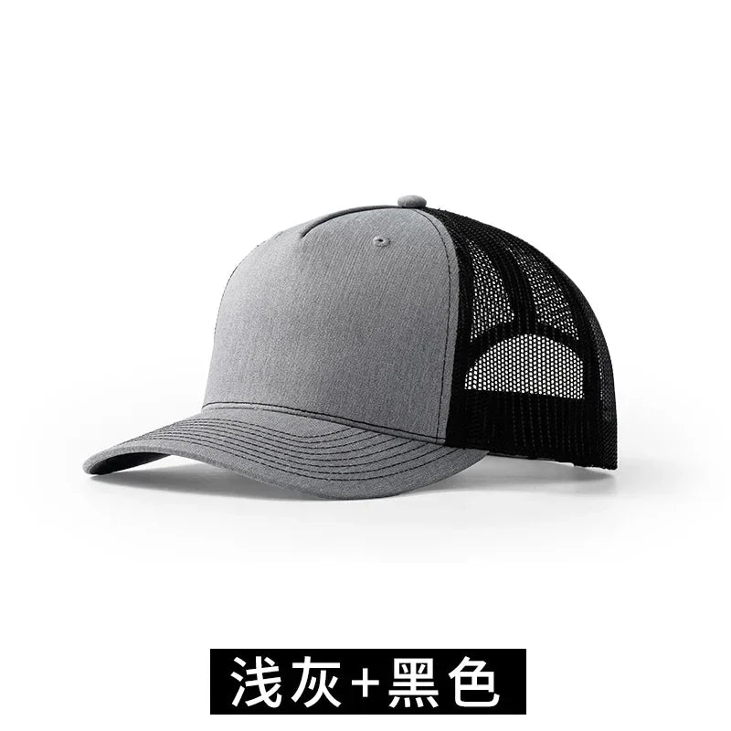 Micro-curved Brim Mesh Truck Driver Hat Men and Women Outdoor Leisure Breathable Sunshade Sports Baseball Cap