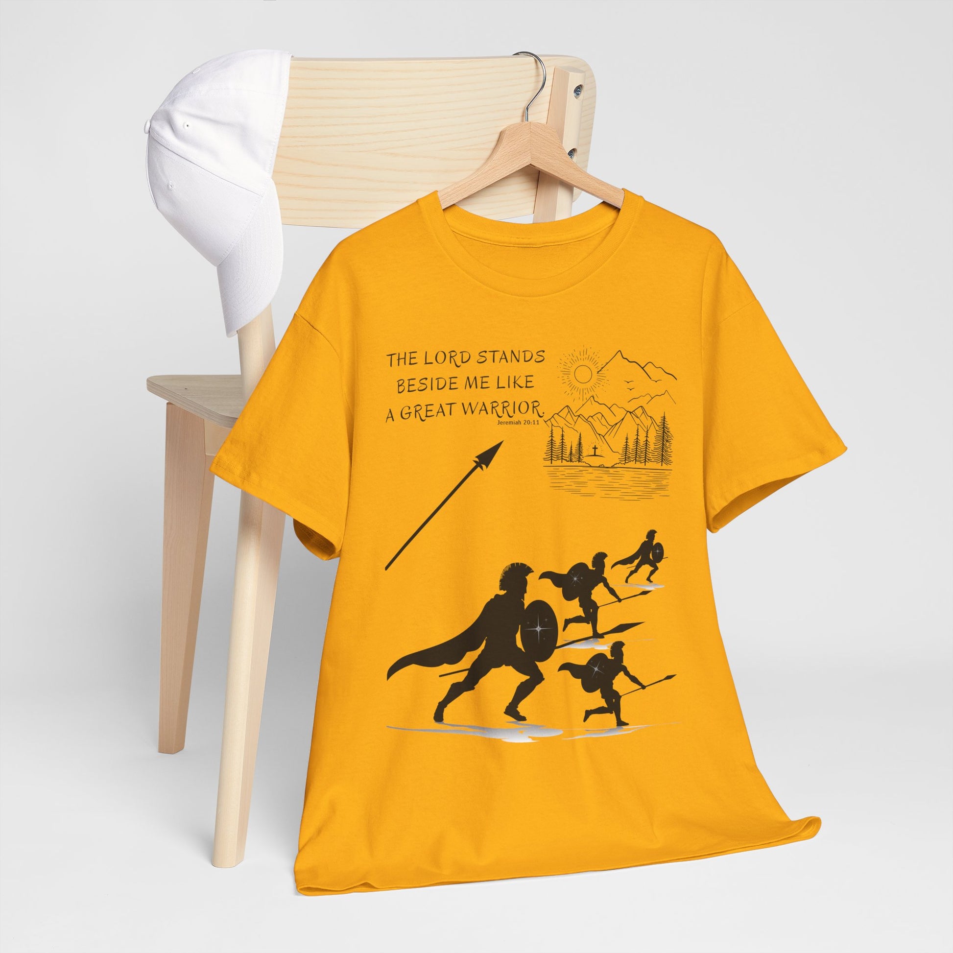 Warrior, The Lord Stands Before Me Heavy Cotton Shirt