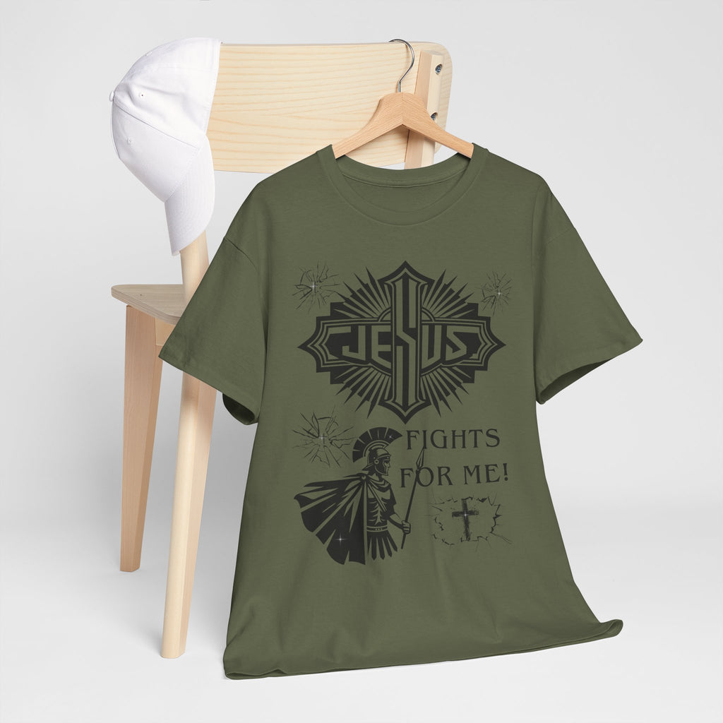 Jesus Fights For Me Cotton T-Shirt