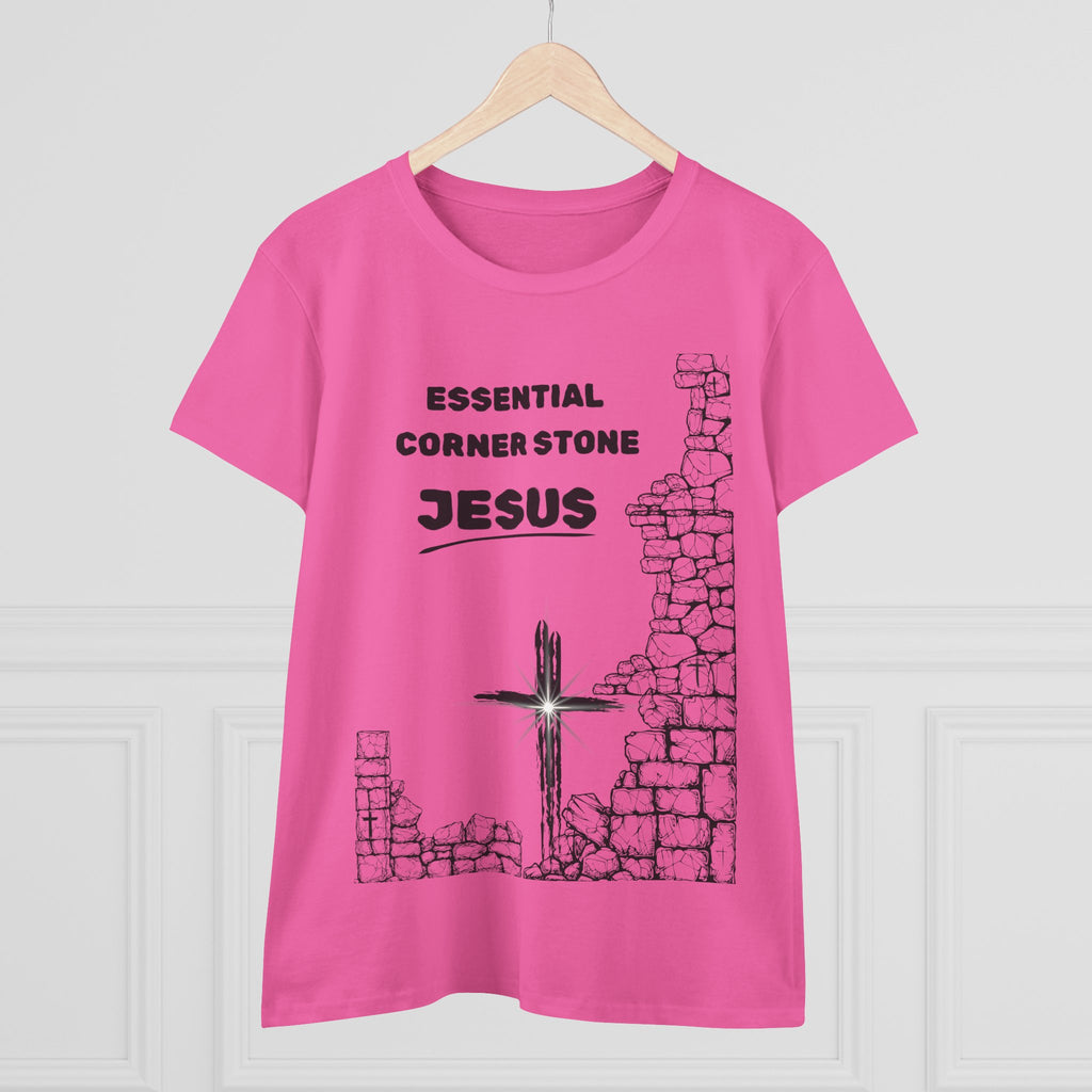 Women's Cotton Tee Shirt Essential Corner Stone
