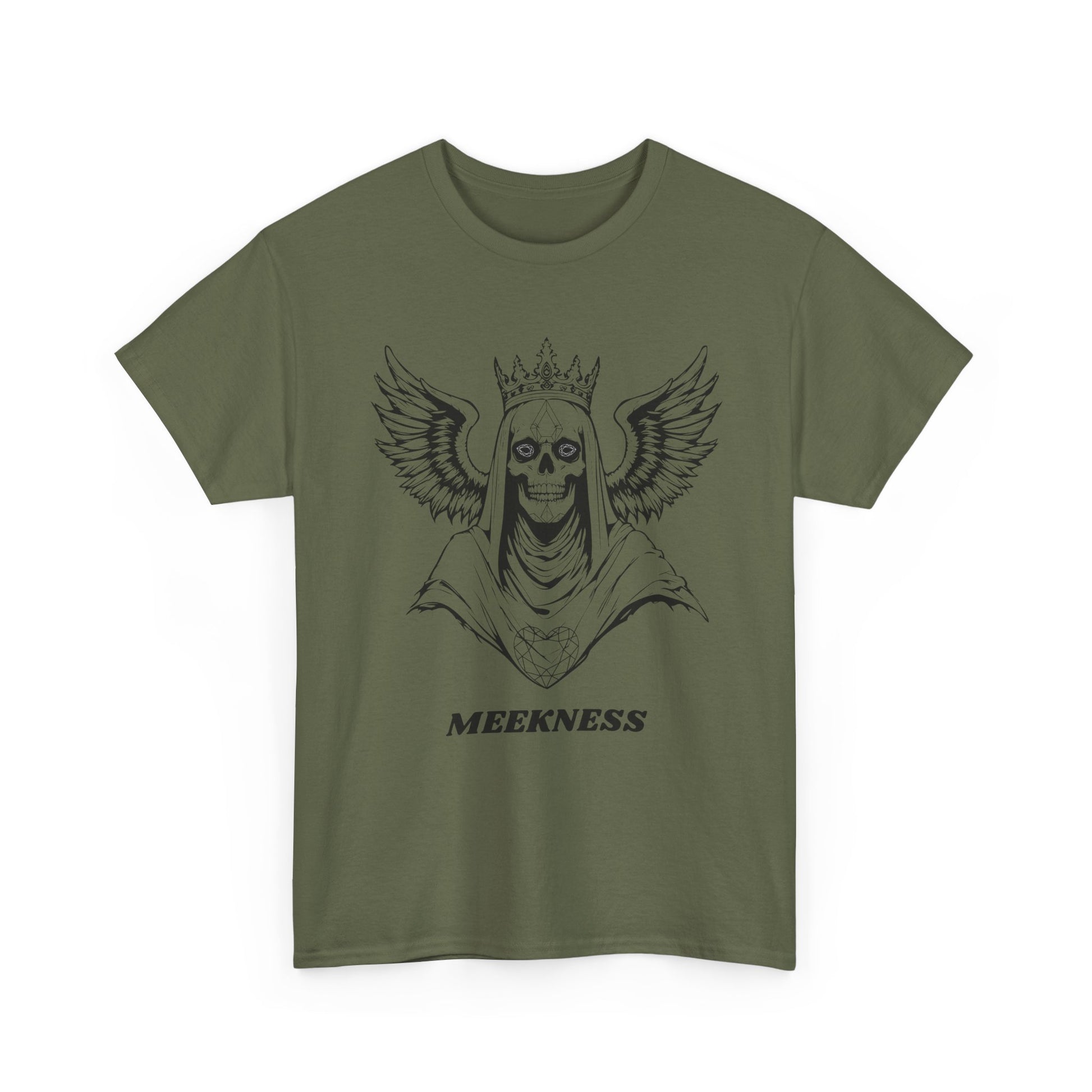 Skull Crown Wings Cotton Tee Shirt Transparent