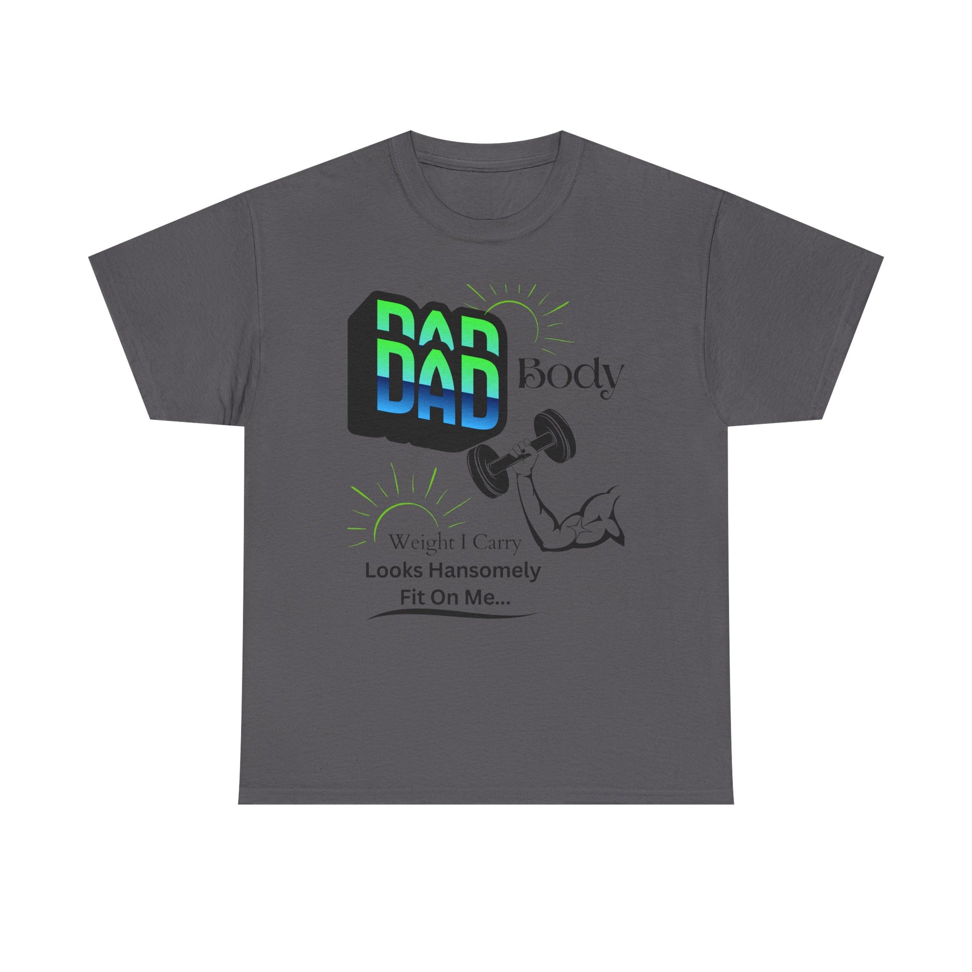 Hansomely Fit Dad Cotton Crew Tee Shirt Transparent Dseign