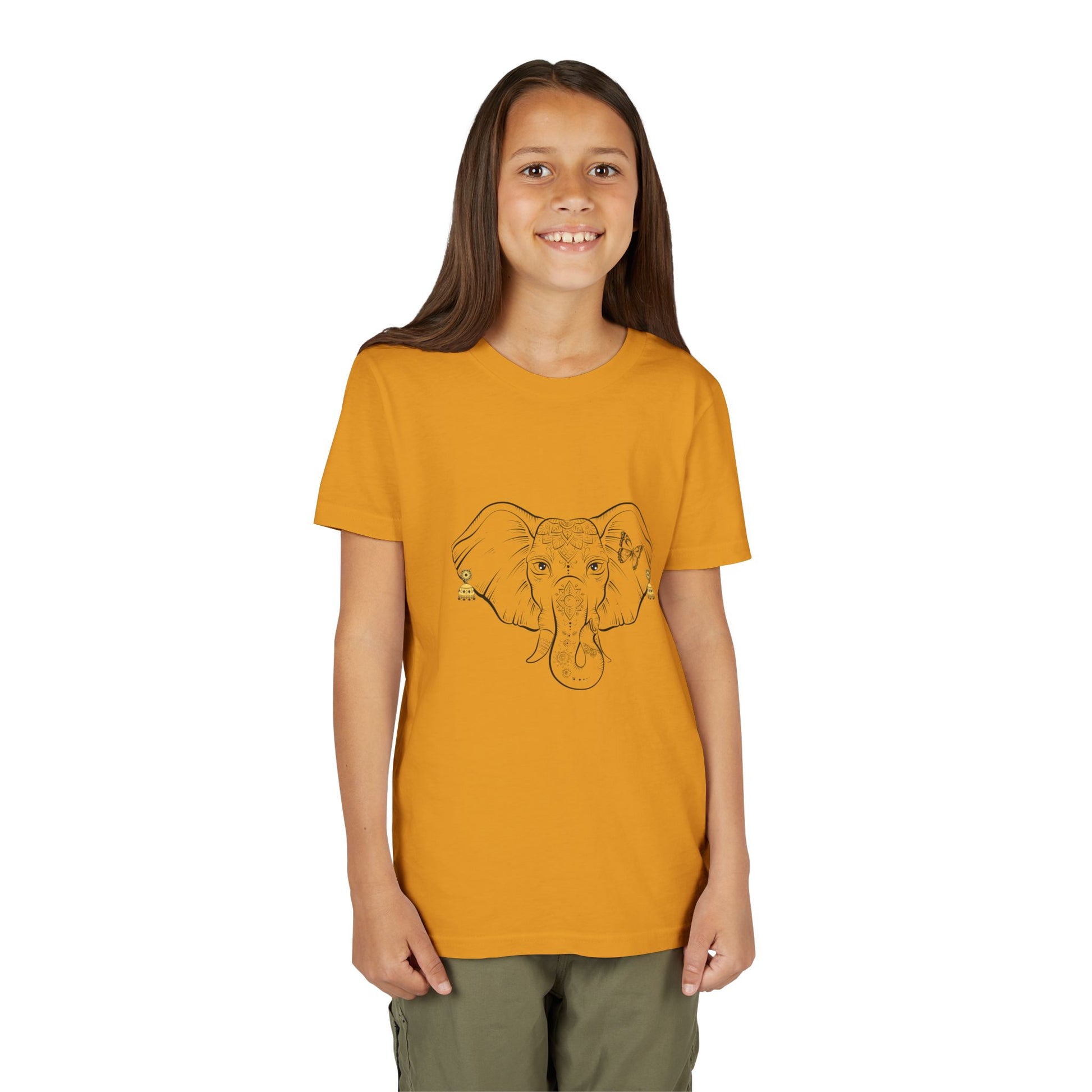 Youth Elephant Earrings Short Sleeve Shirt