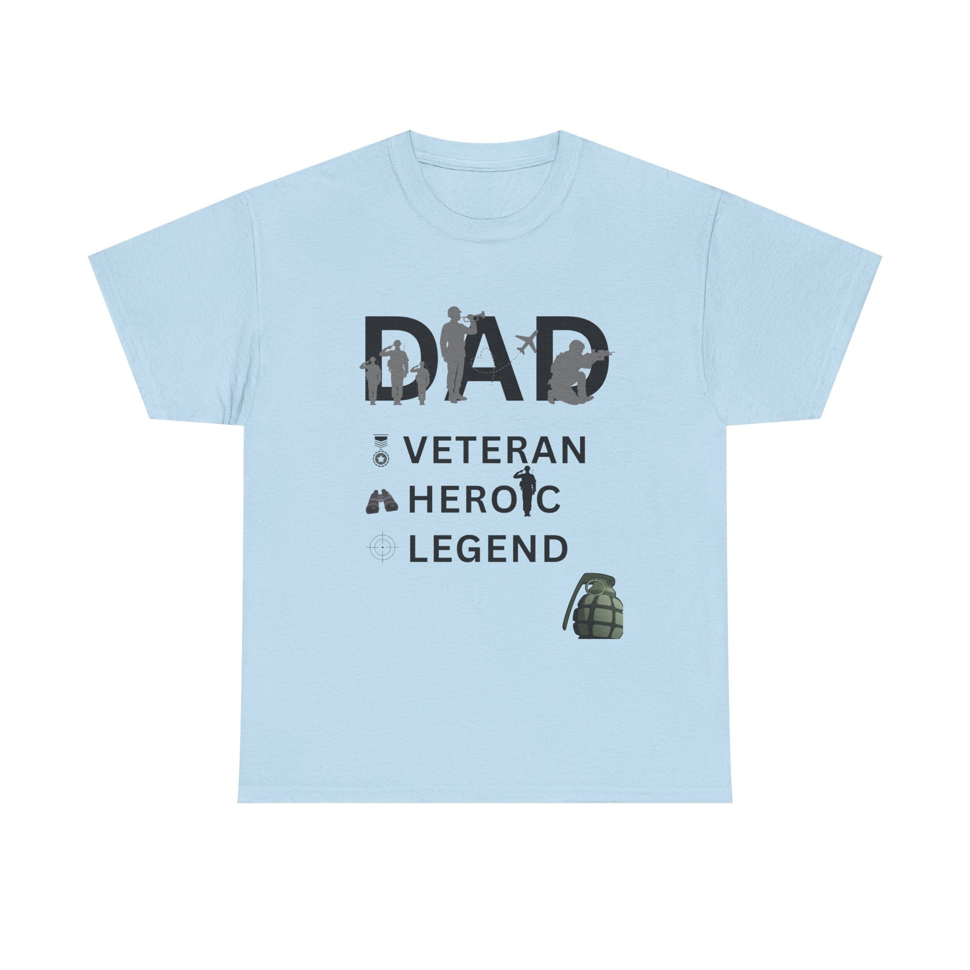 Dad Veteran Cotton Tee Shirt Transparent Background