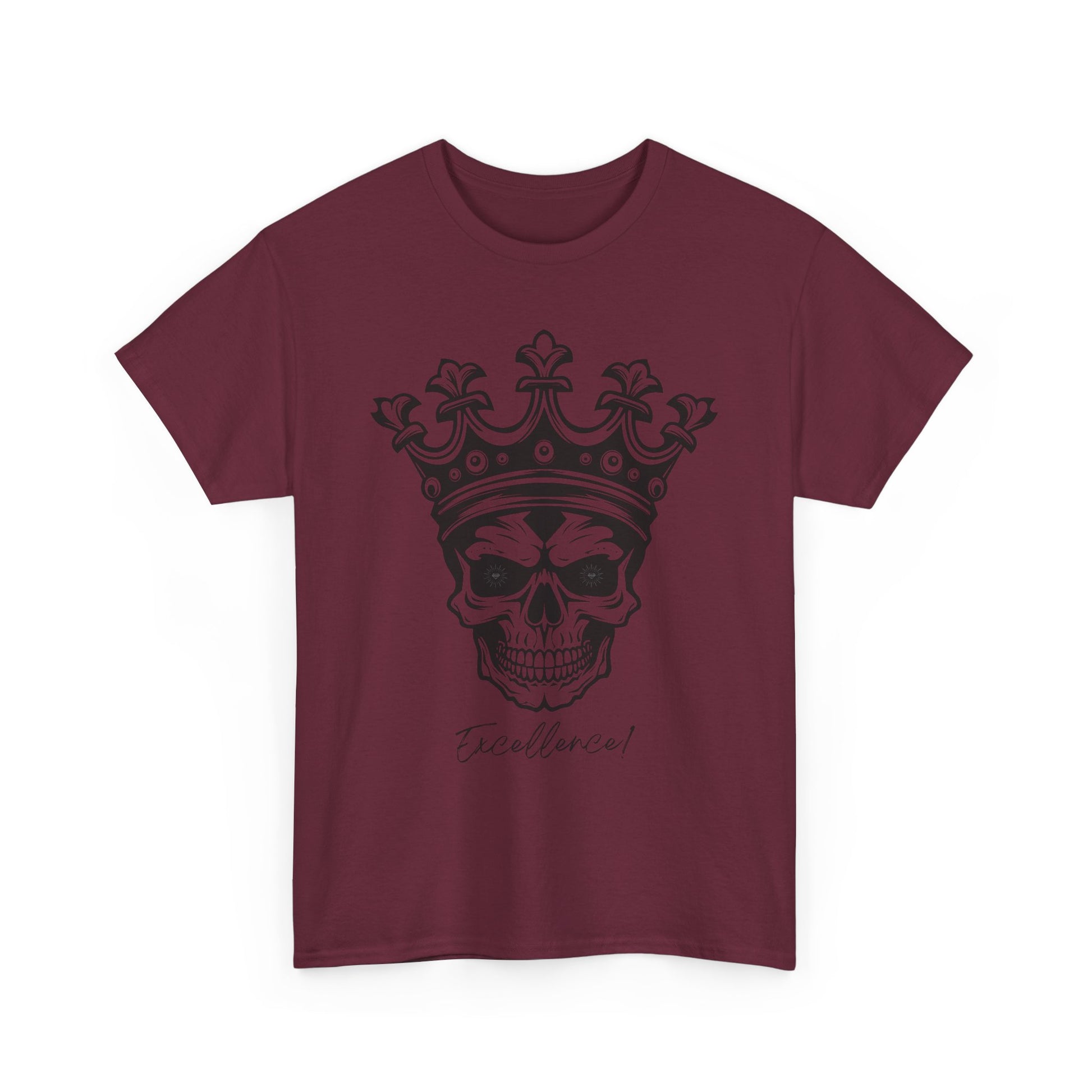 Skull "Excellence" Cotton Tee Shirt Transparent