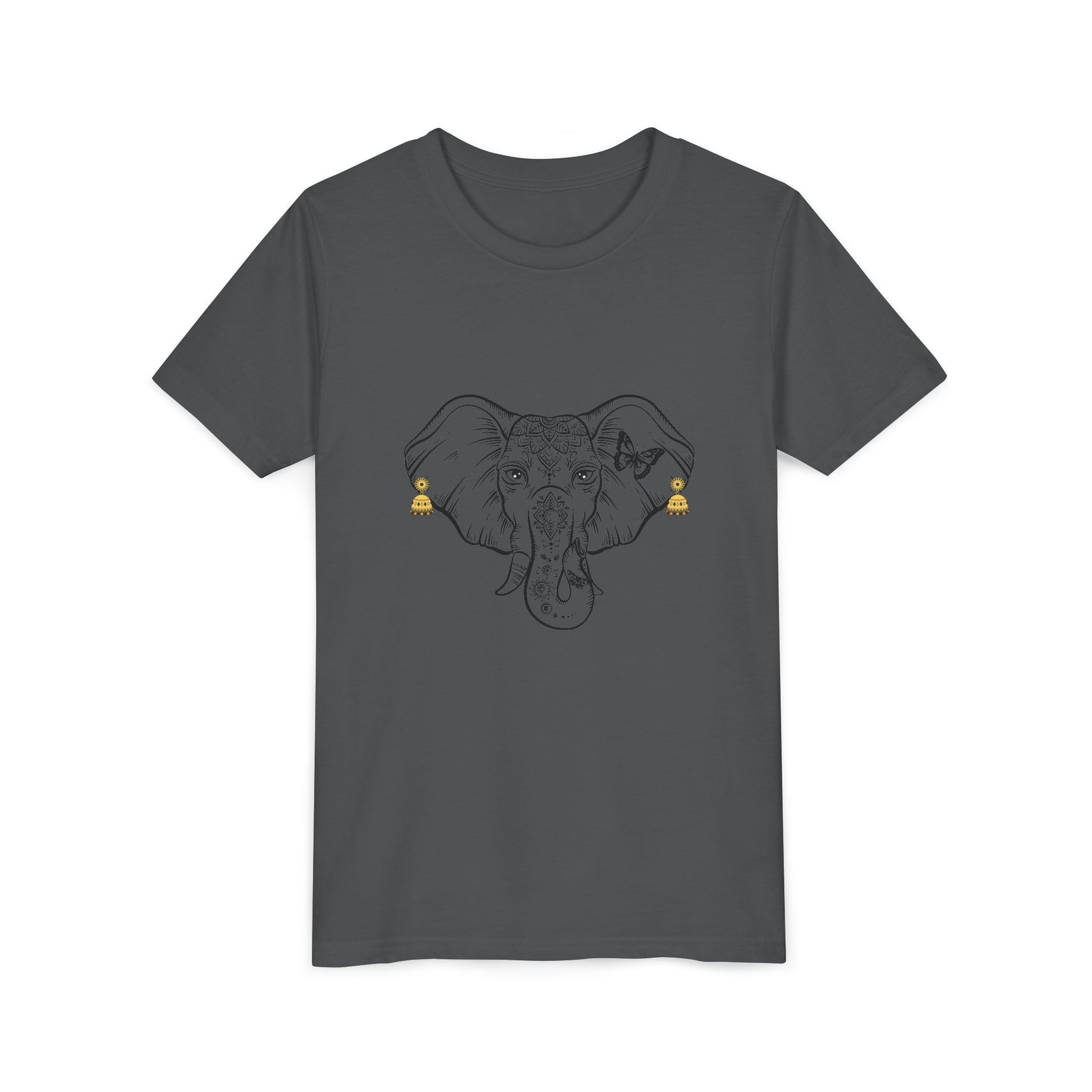 Youth Elephant Earrings Short Sleeve Shirt