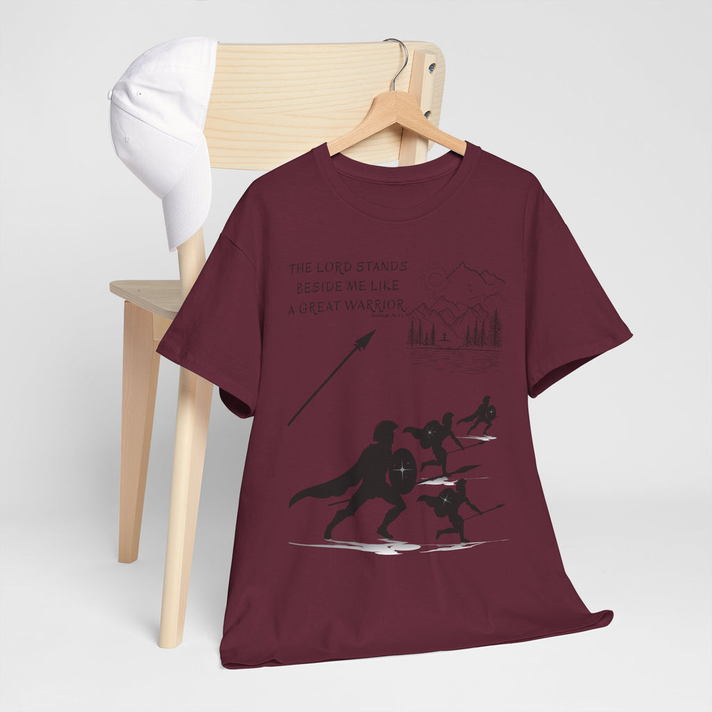 Warrior, The Lord Stands Before Me Heavy Cotton Shirt