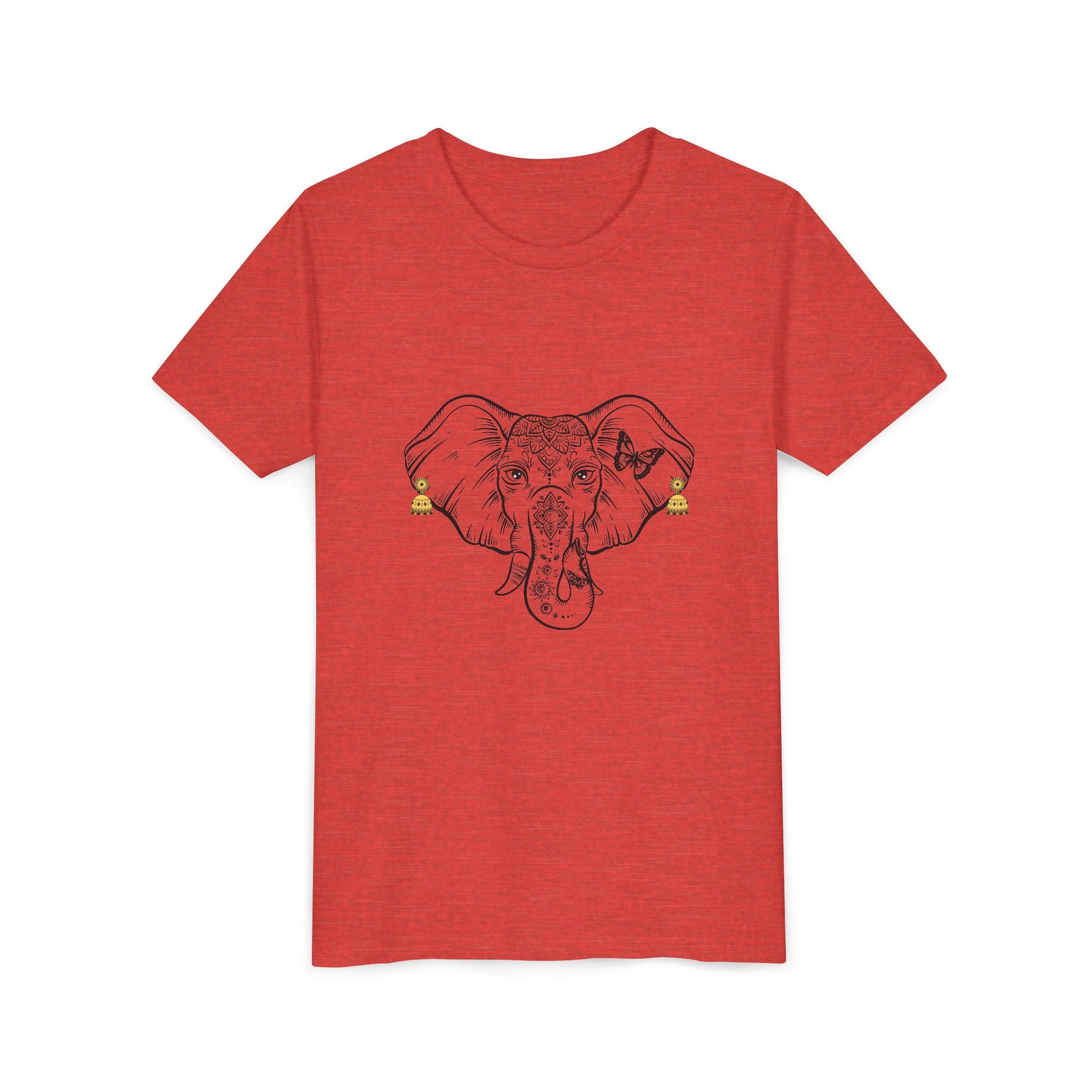 Youth Elephant Earrings Short Sleeve Shirt