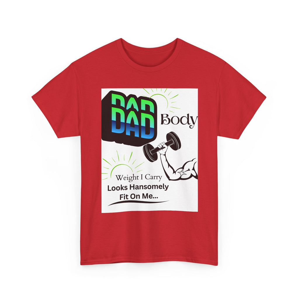 White Background Hansomely Fit Dad Cotton Crew Tee Shirt Dseign