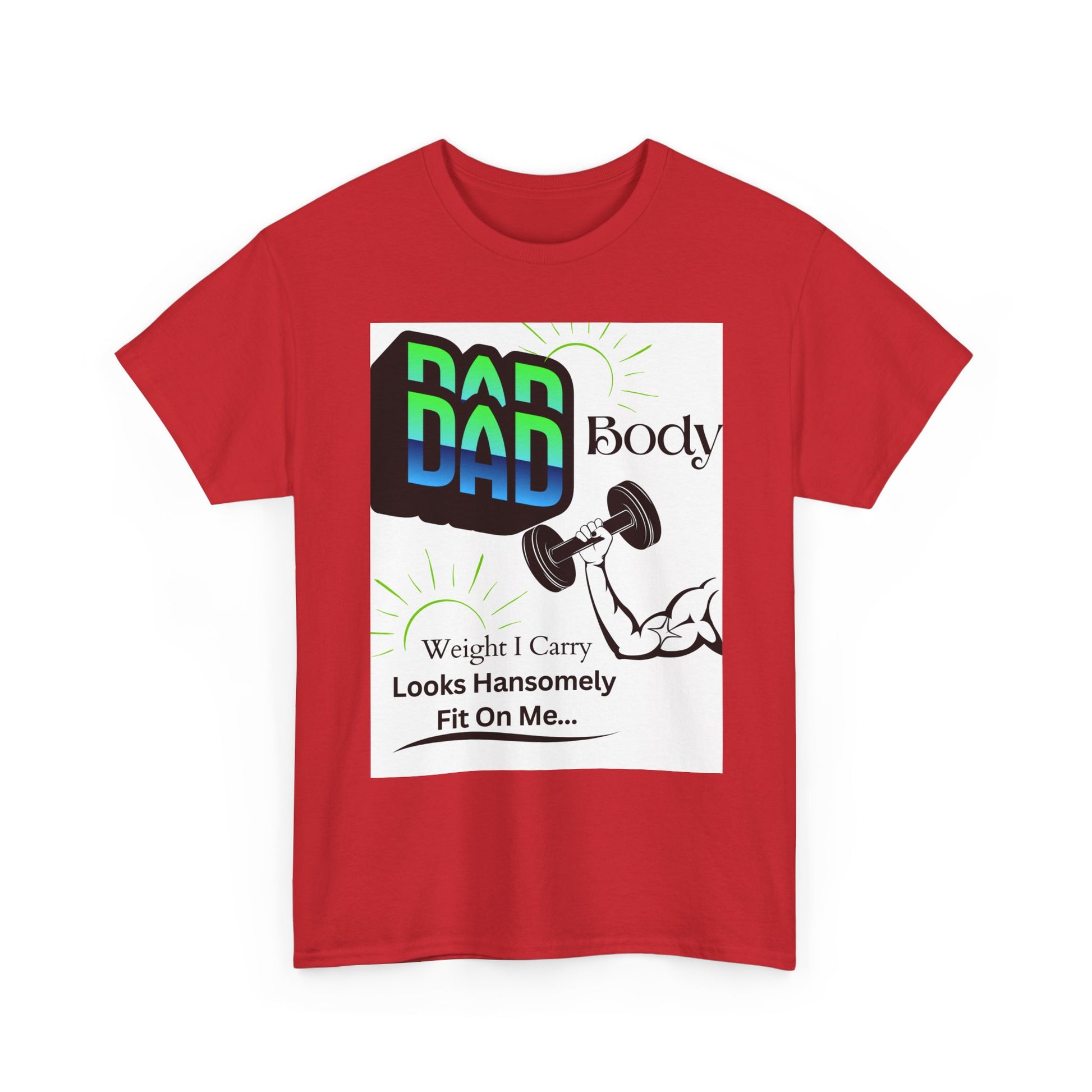 White Background Hansomely Fit Dad Cotton Crew Tee Shirt Dseign