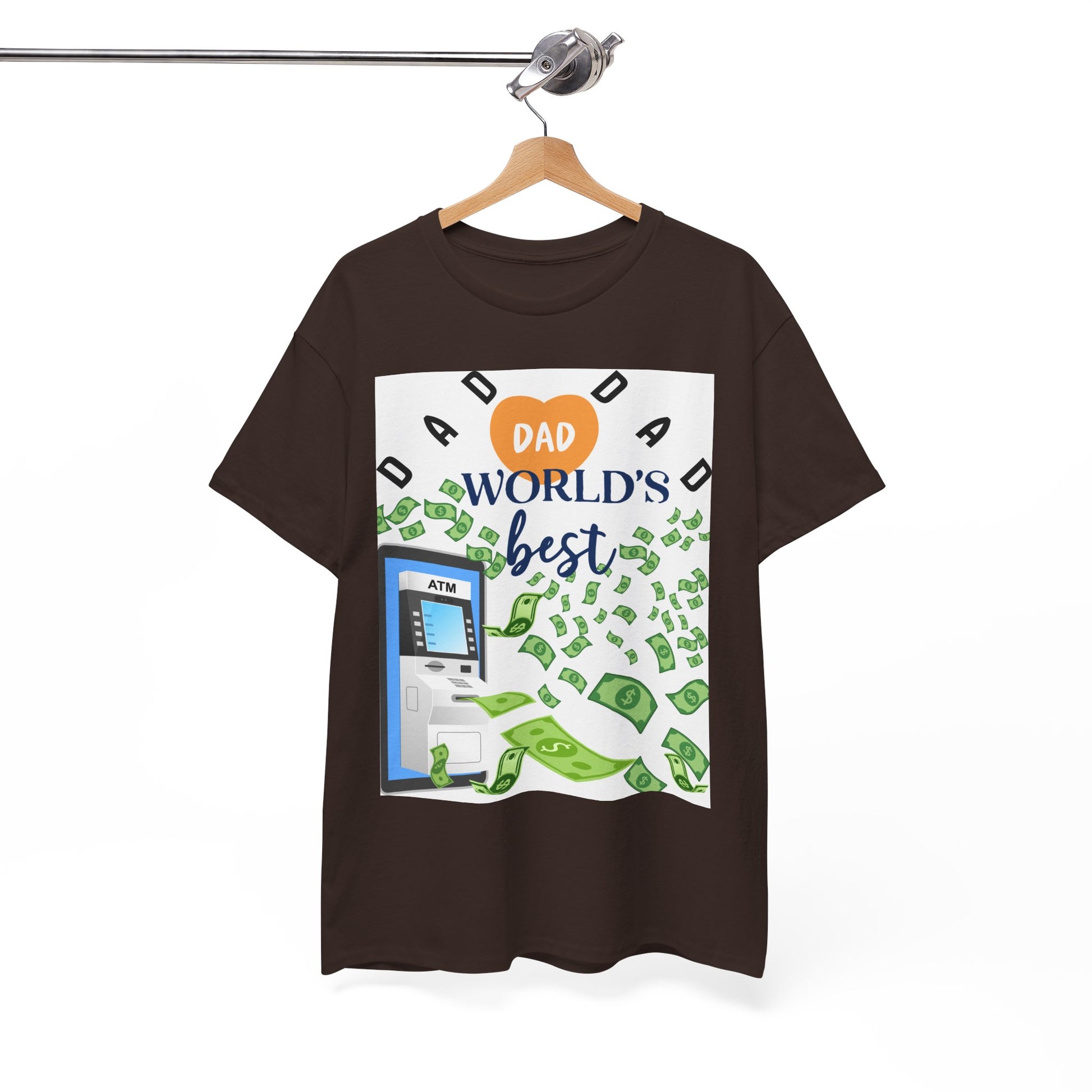 Dad World Best ATM Quality Cotton Tee Shirt