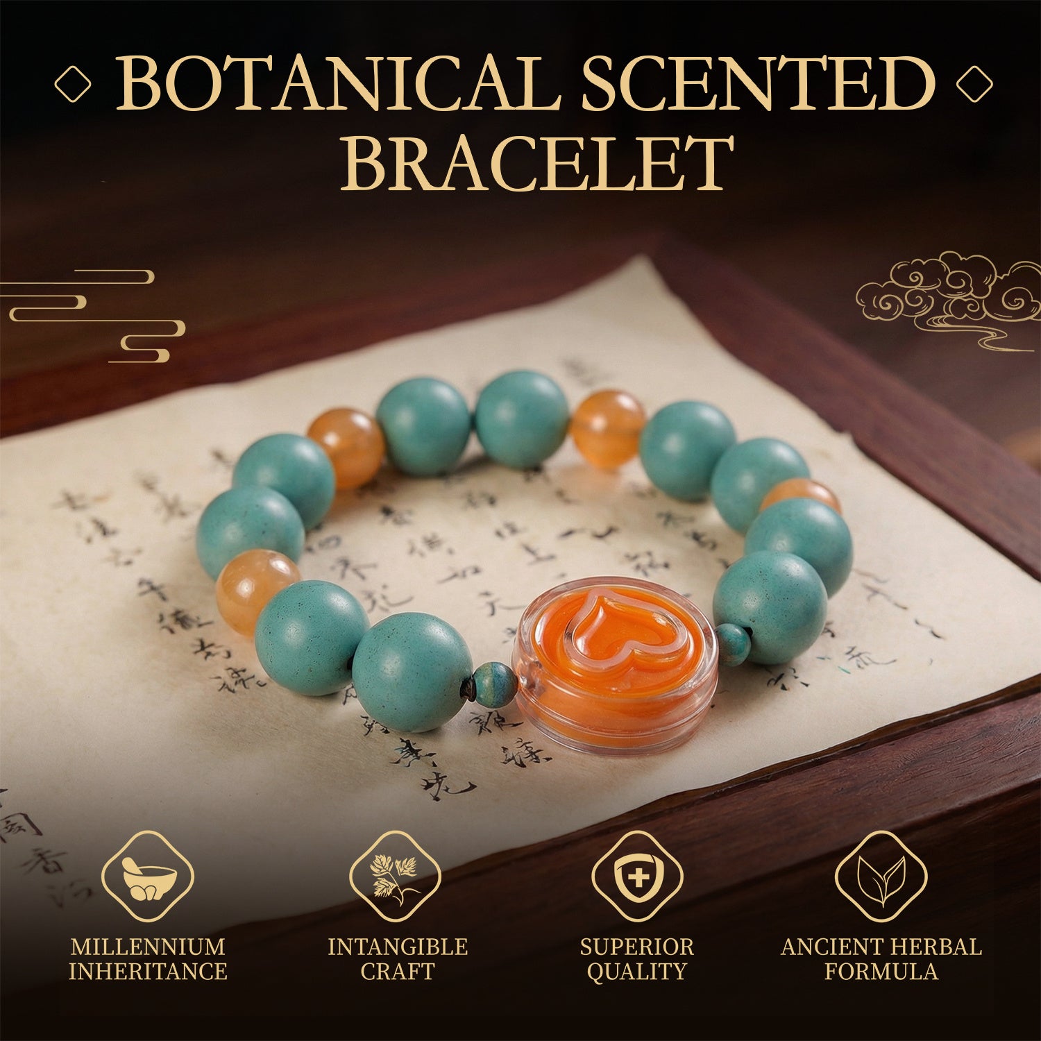 Elegant Herbal Bracelet Jewelry Boost Calmness