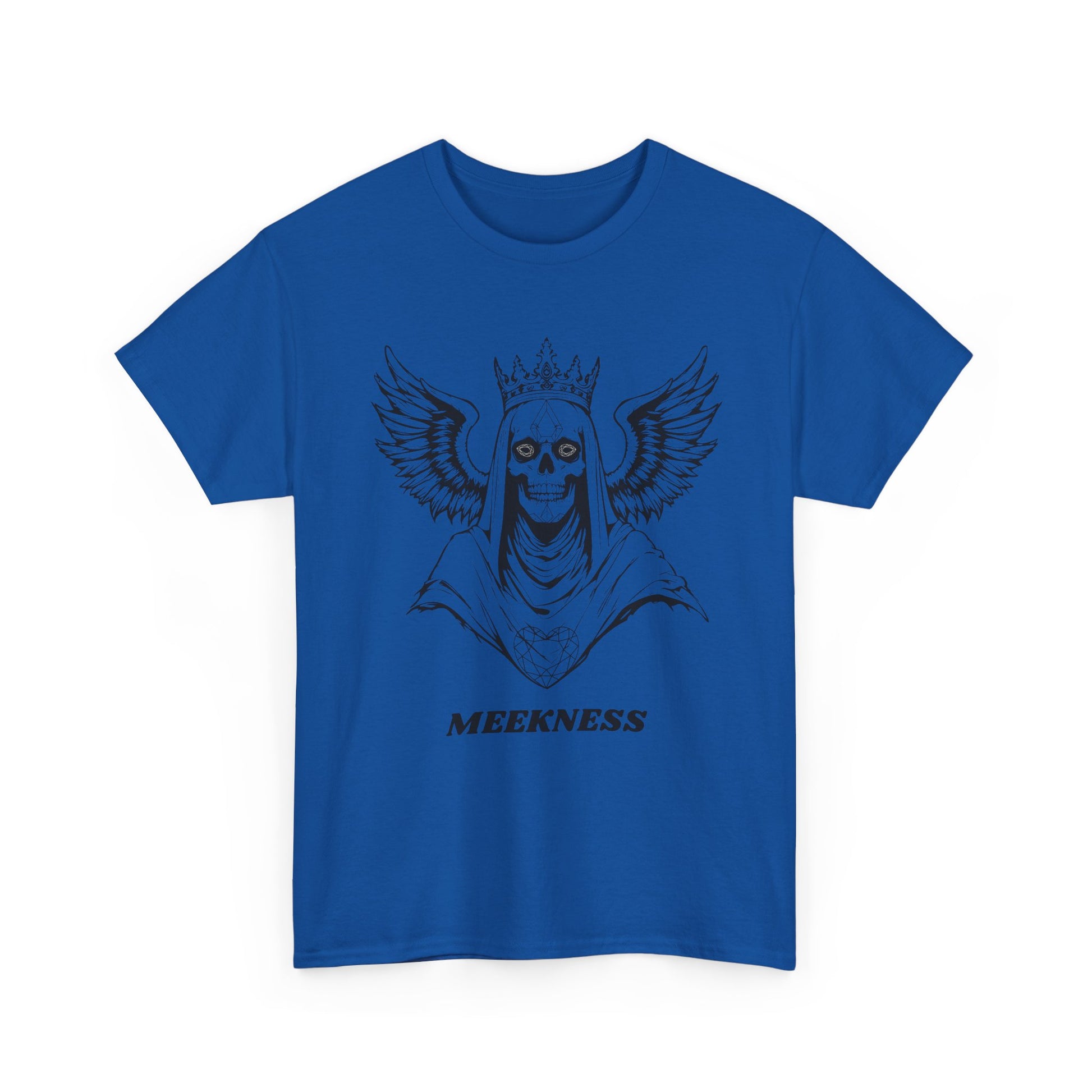 Skull Crown Wings Cotton Tee Shirt Transparent