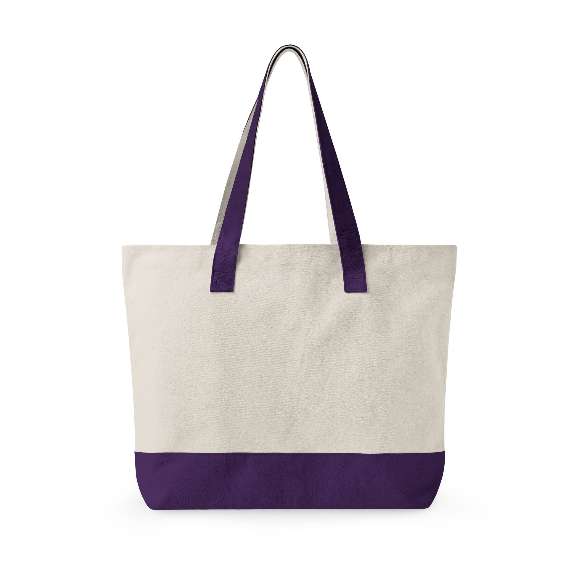 Zippered Canvas Tote Carry Shoulder Bag