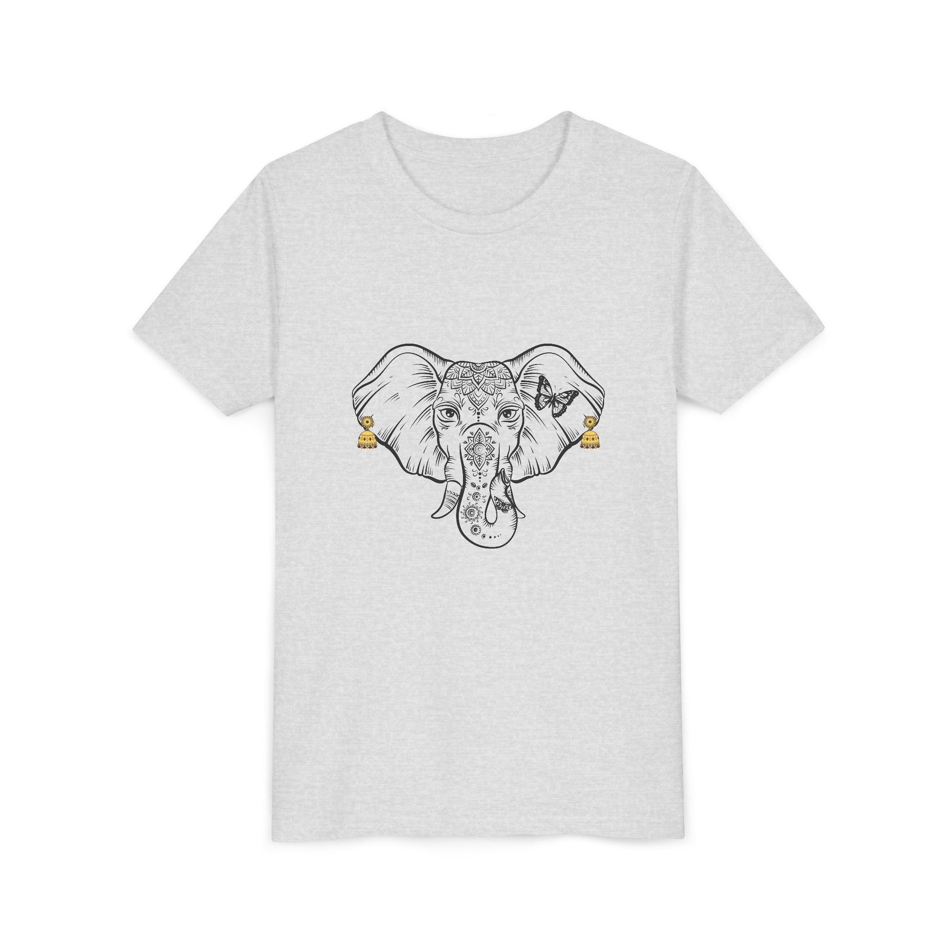 Youth Elephant Earrings Short Sleeve Shirt