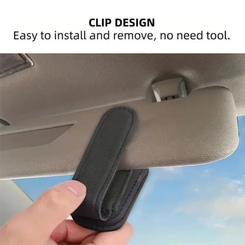 Car / Semi Truck Sun Visor Glasses Case Holder Sunglasses Clip Ticket Card Clip Multifunction Portable Clip Auto Interior Accessories