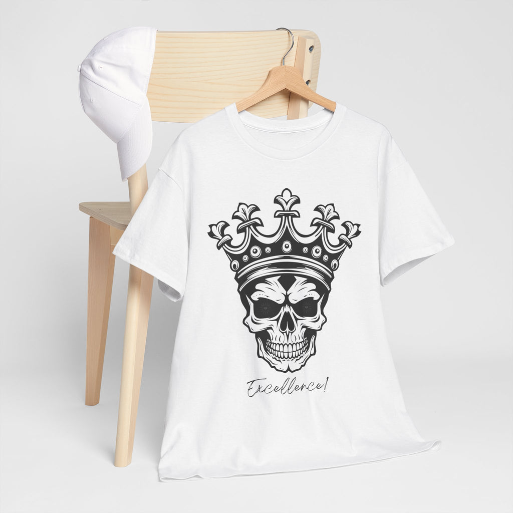 Skull "Excellence" Cotton Tee Shirt Transparent