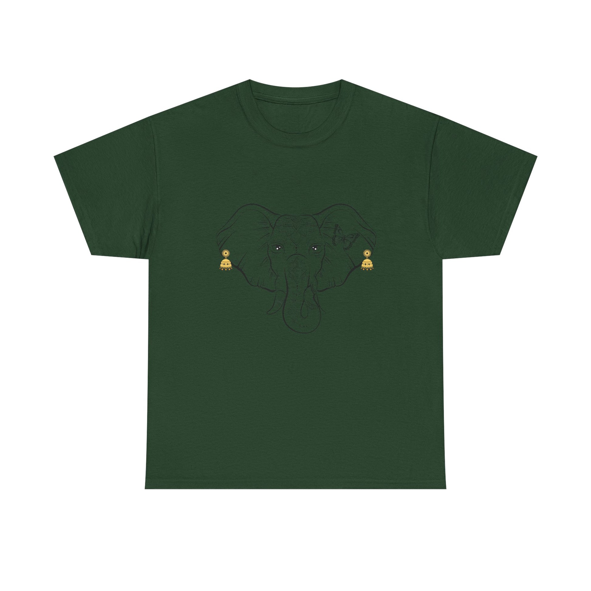 Elephant With Earrings Heavy Cotton Shirt