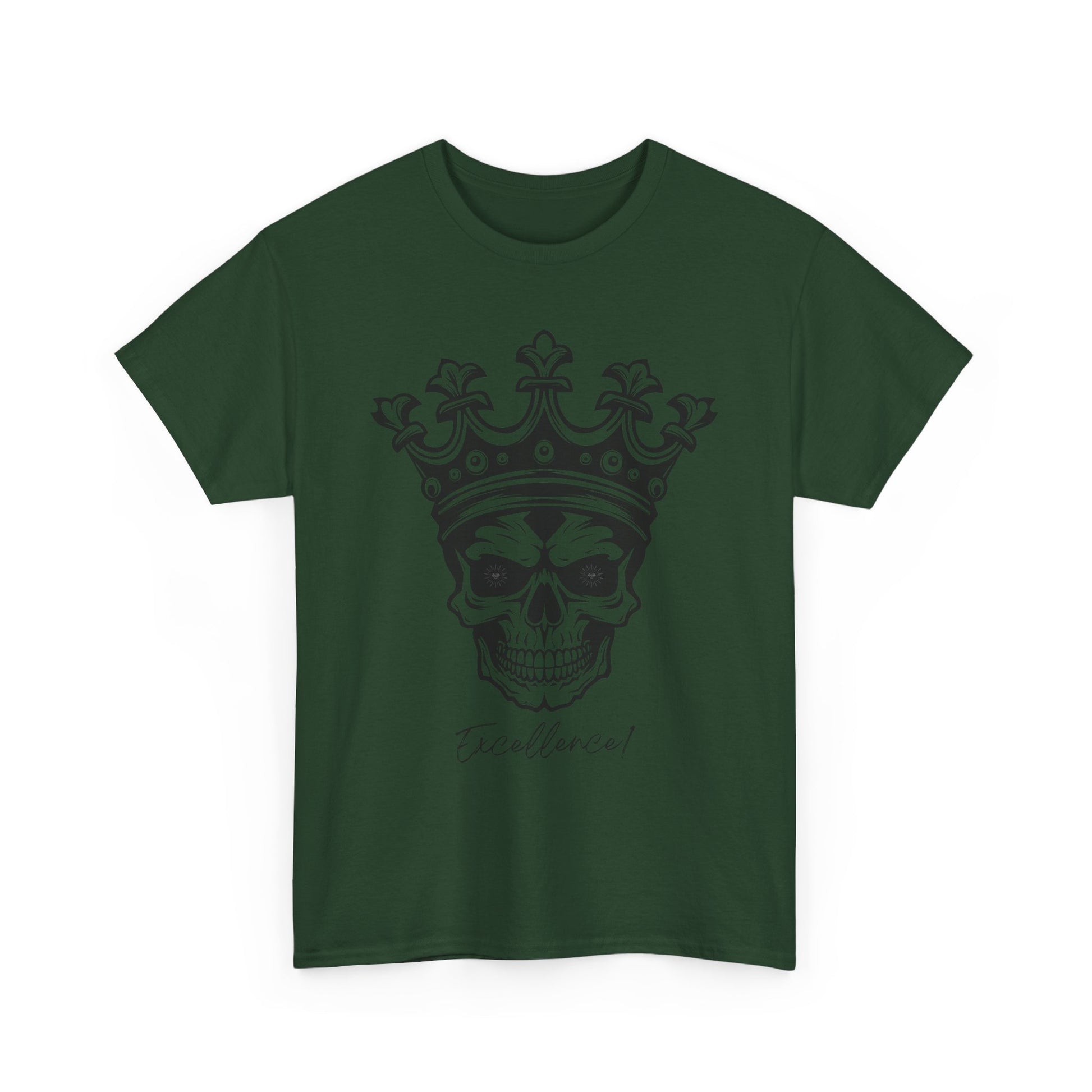 Skull "Excellence" Cotton Tee Shirt Transparent