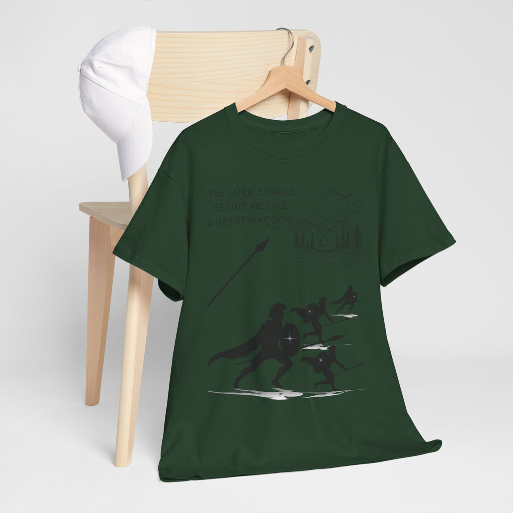 Warrior, The Lord Stands Before Me Heavy Cotton Shirt