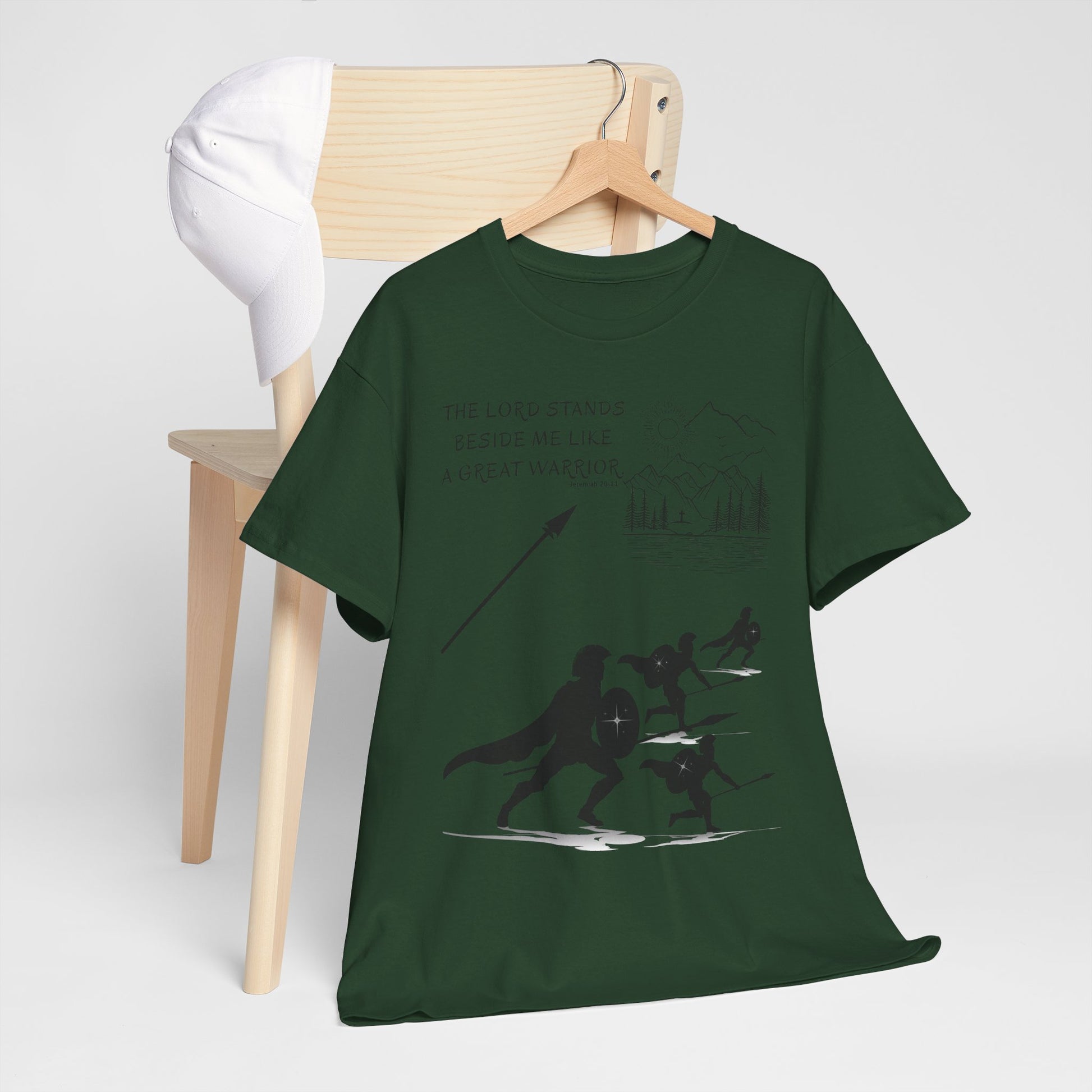 Warrior, The Lord Stands Before Me Heavy Cotton Shirt