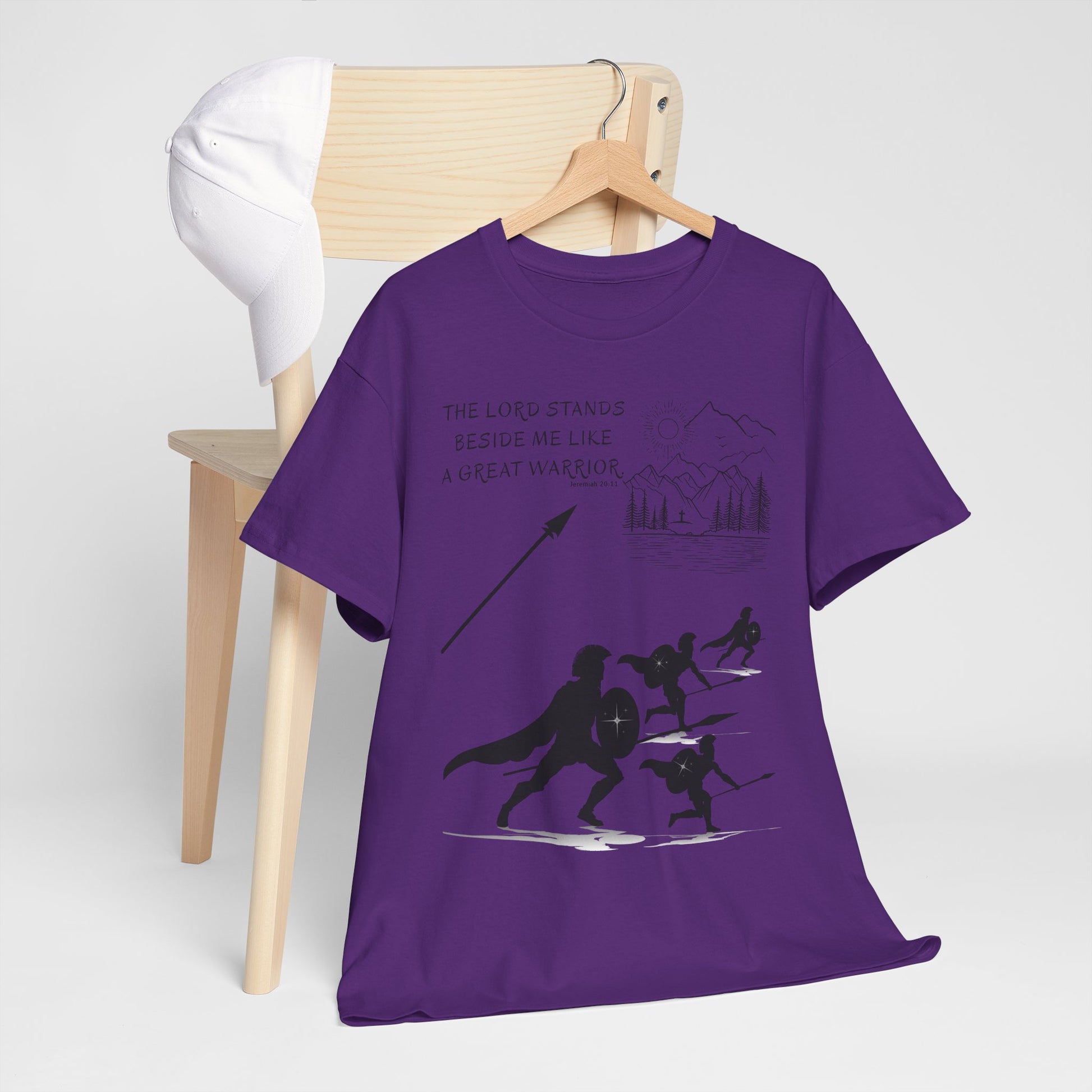 Warrior, The Lord Stands Before Me Heavy Cotton Shirt