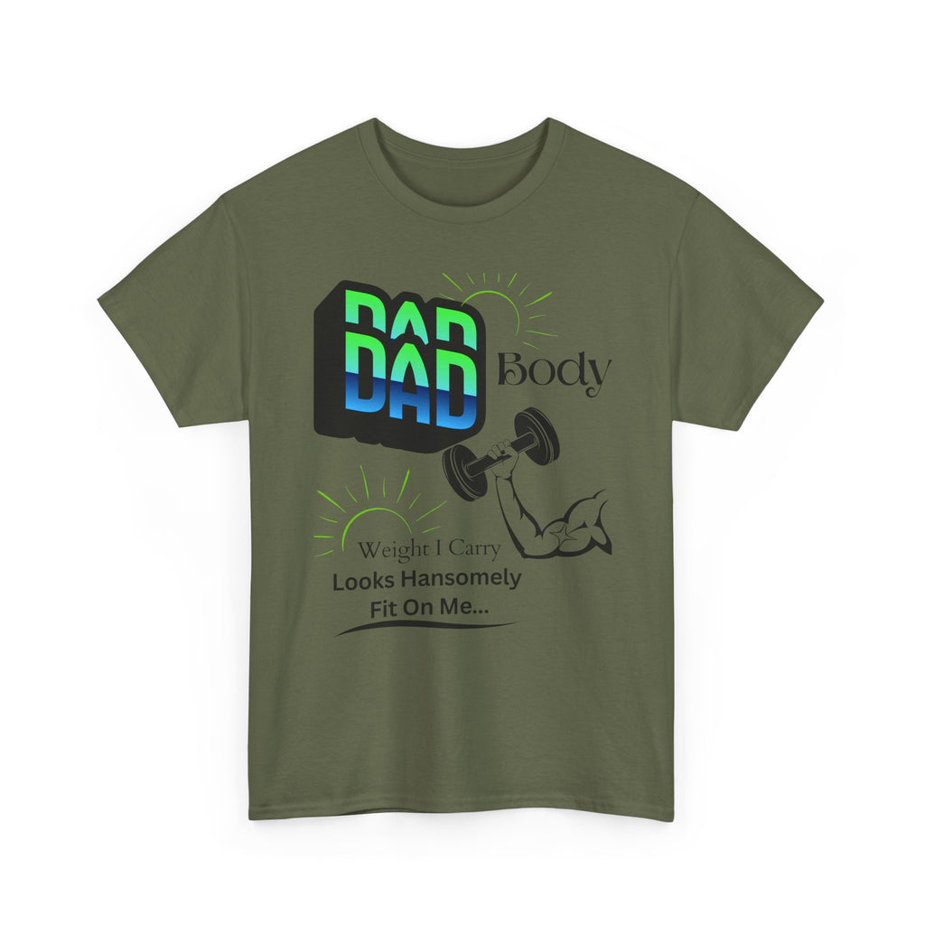 Hansomely Fit Dad Cotton Crew Tee Shirt Transparent Dseign