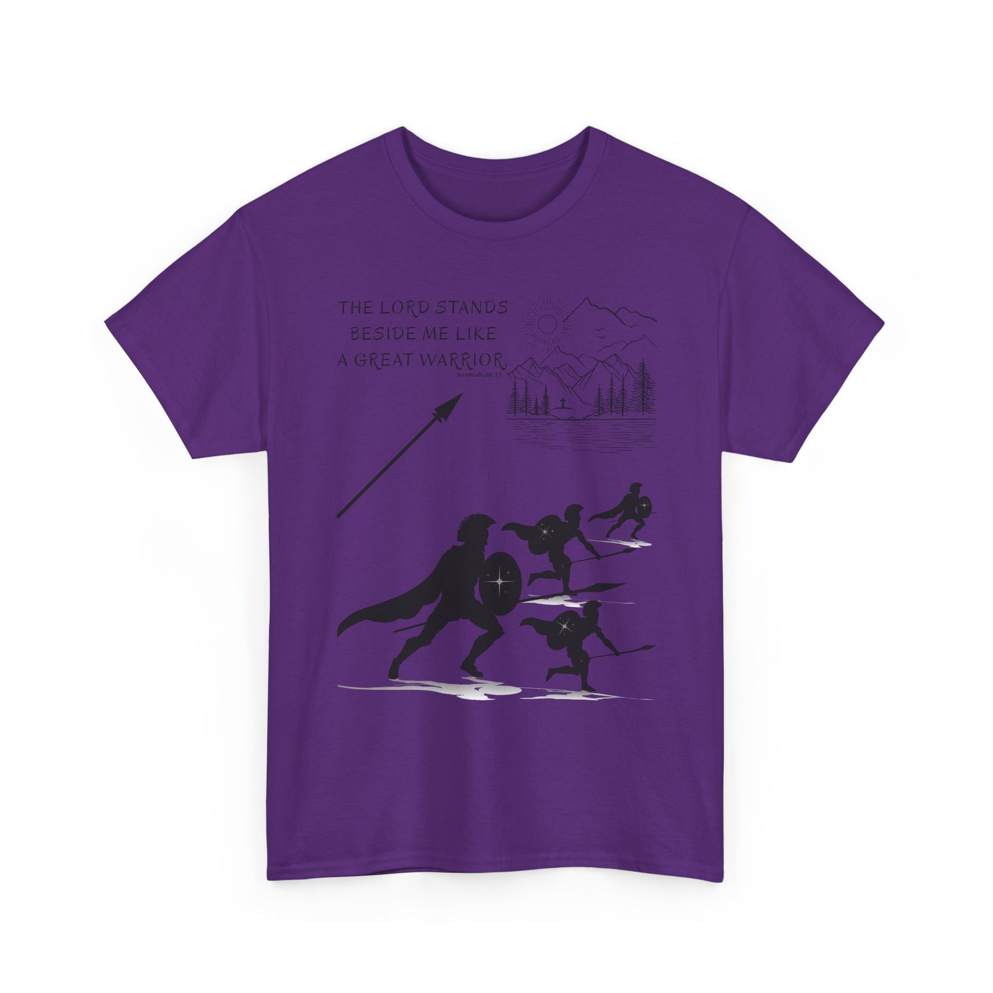 Warrior, The Lord Stands Before Me Heavy Cotton Shirt