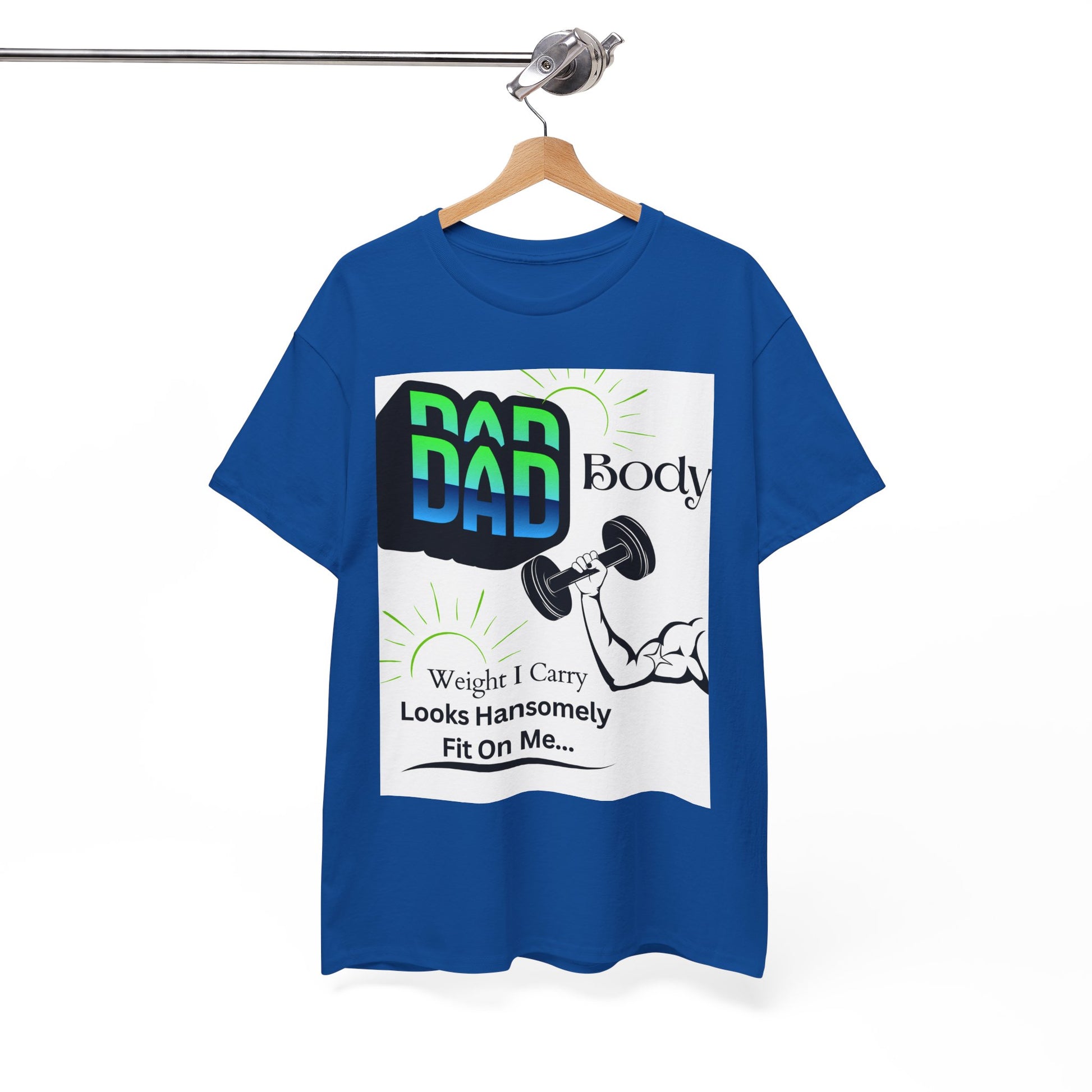 White Background Hansomely Fit Dad Cotton Crew Tee Shirt Dseign