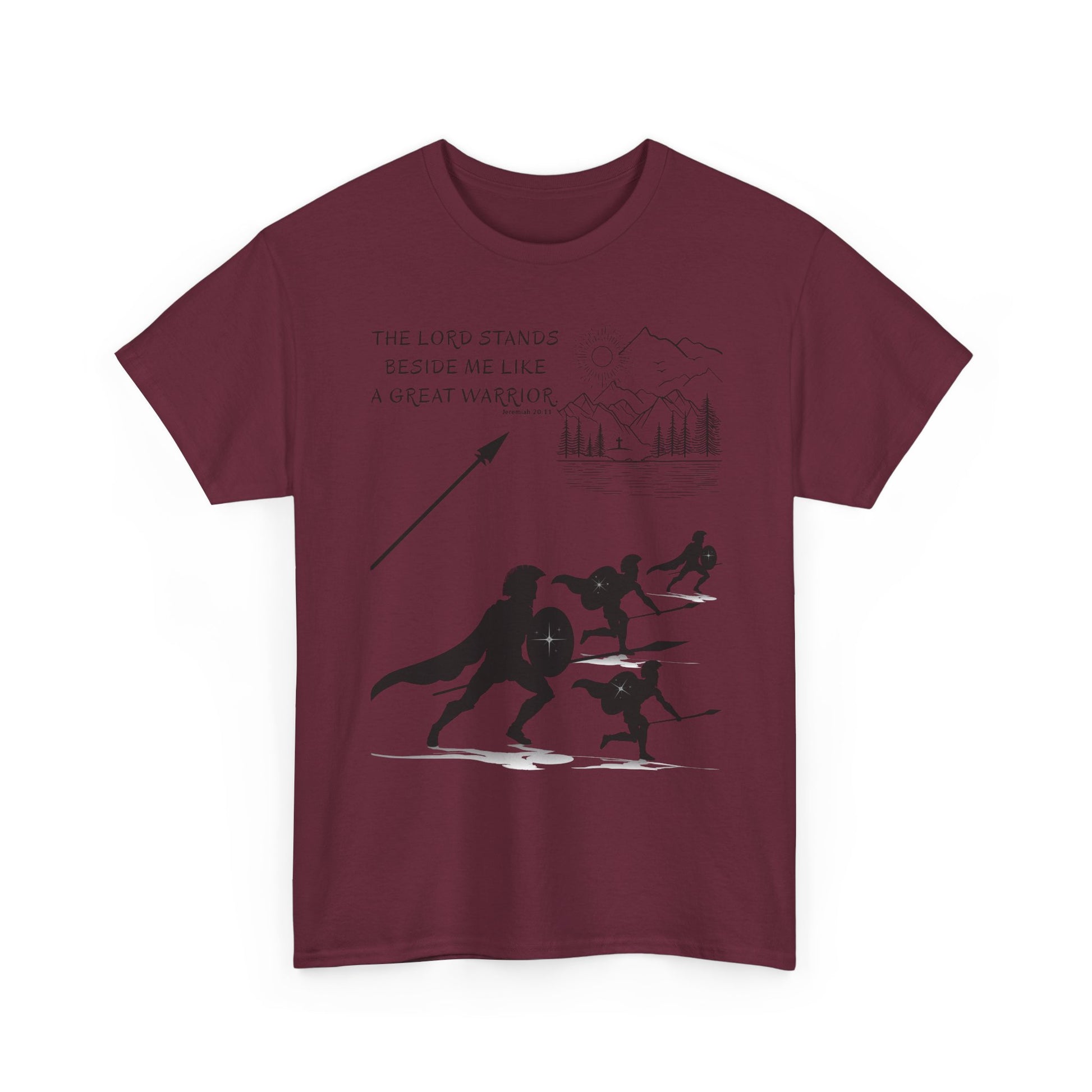 Warrior, The Lord Stands Before Me Heavy Cotton Shirt