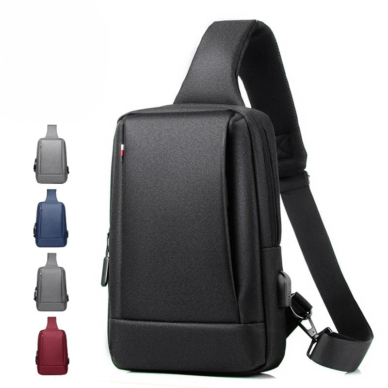 Fashionable chest or back bag light leisure cross body Oxford cloth waterproof shoulder bag breathable large capacity