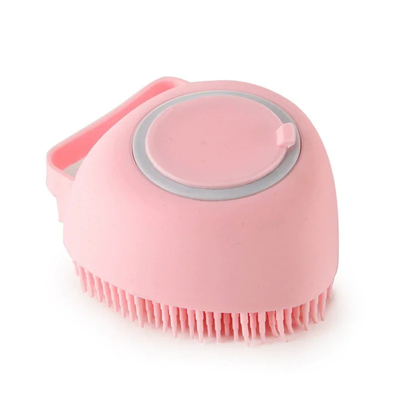 Silicone Pet Bath Massage Brush Shower Scrubber Bubble Maker For Cat Dog Fur Buddies Grooming Deep Clean Hair Remover Household Pet Bathing