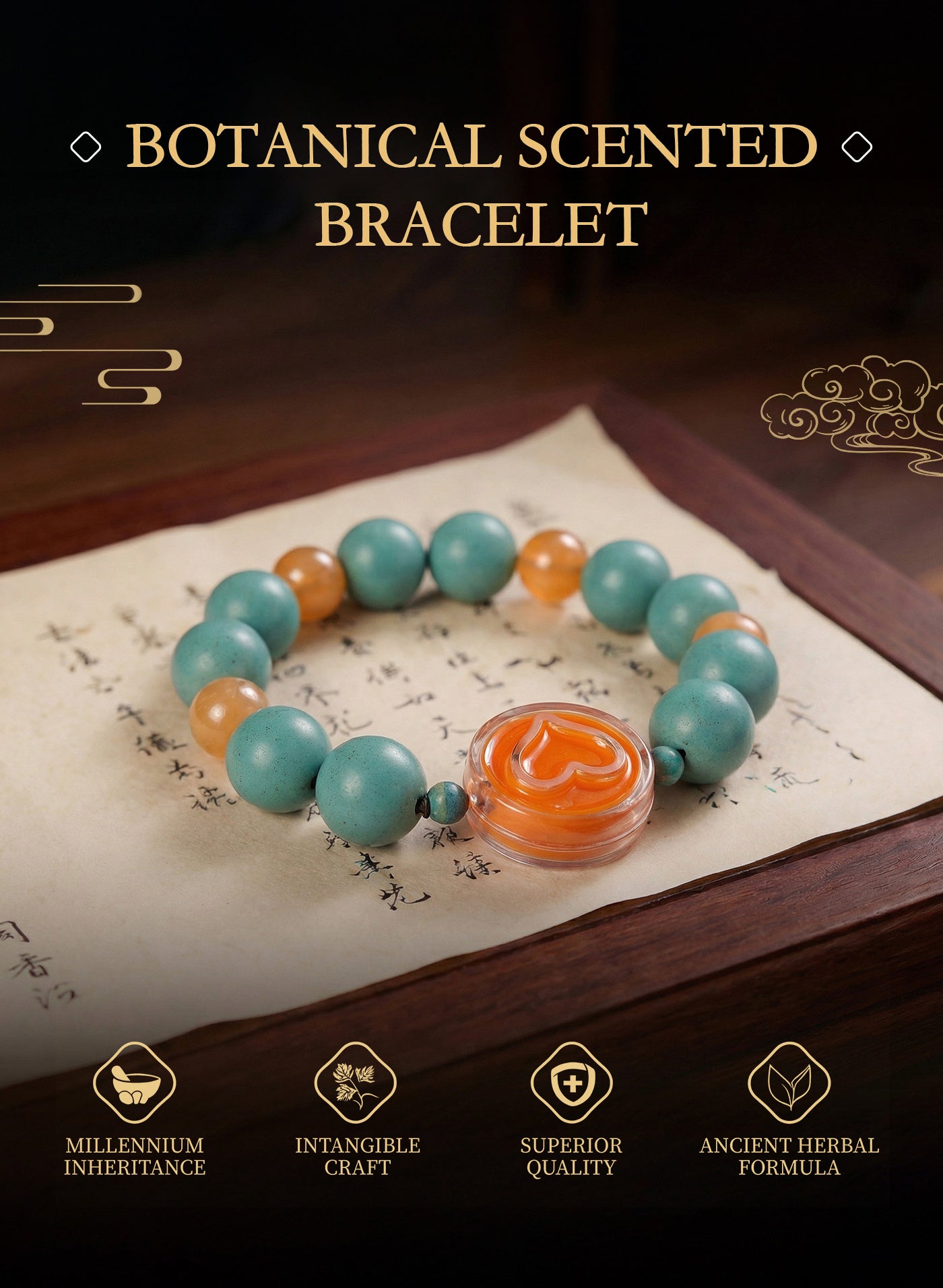 Elegant Herbal Bracelet Jewelry Boost Calmness