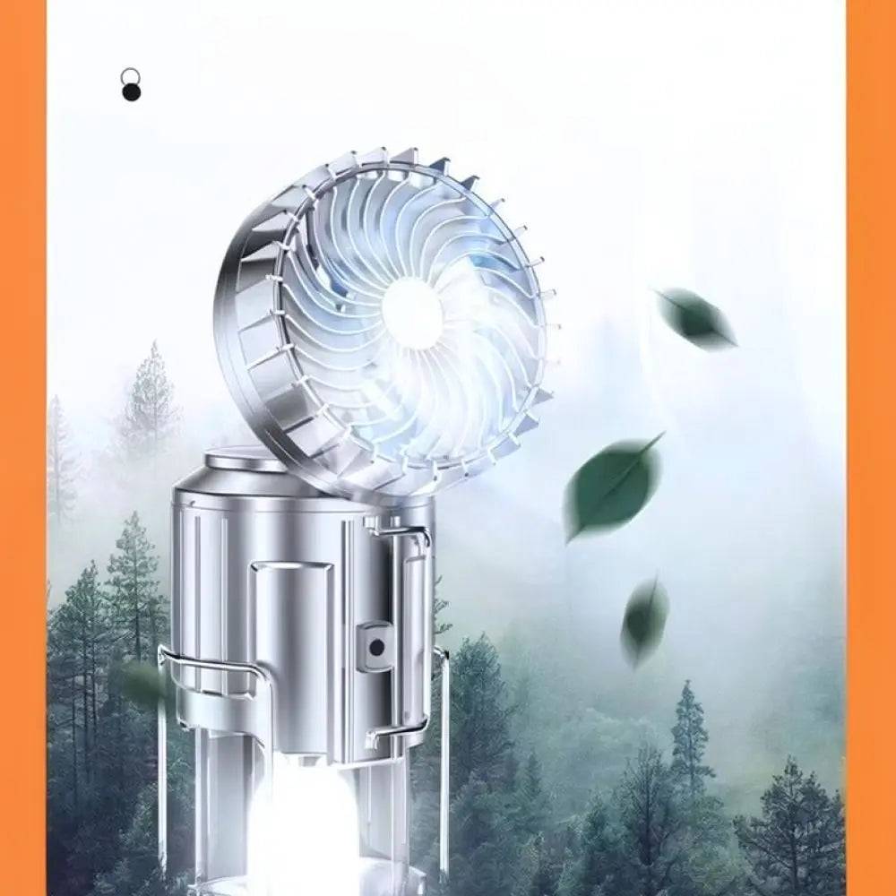 Rechargeable Solar Fan Tent Lamp Outdoor Camping / Semi Truck Travel LED Light Portable Multifunctional Lantern For Hiking Emergency First Aide Gear