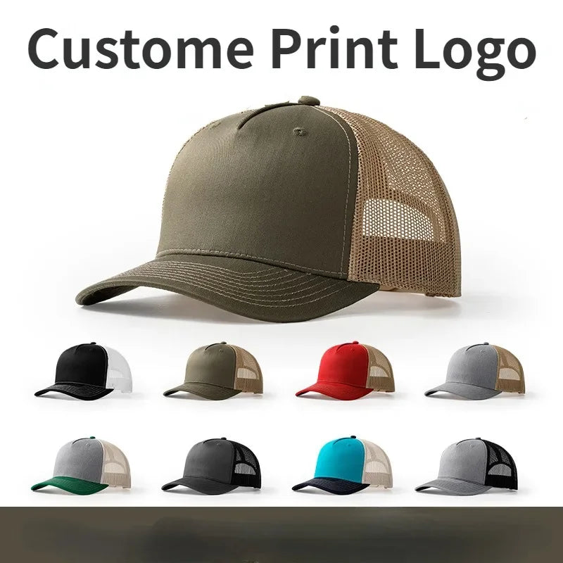 Micro-curved Brim Mesh Truck Driver Hat Men and Women Outdoor Leisure Breathable Sunshade Sports Baseball Cap