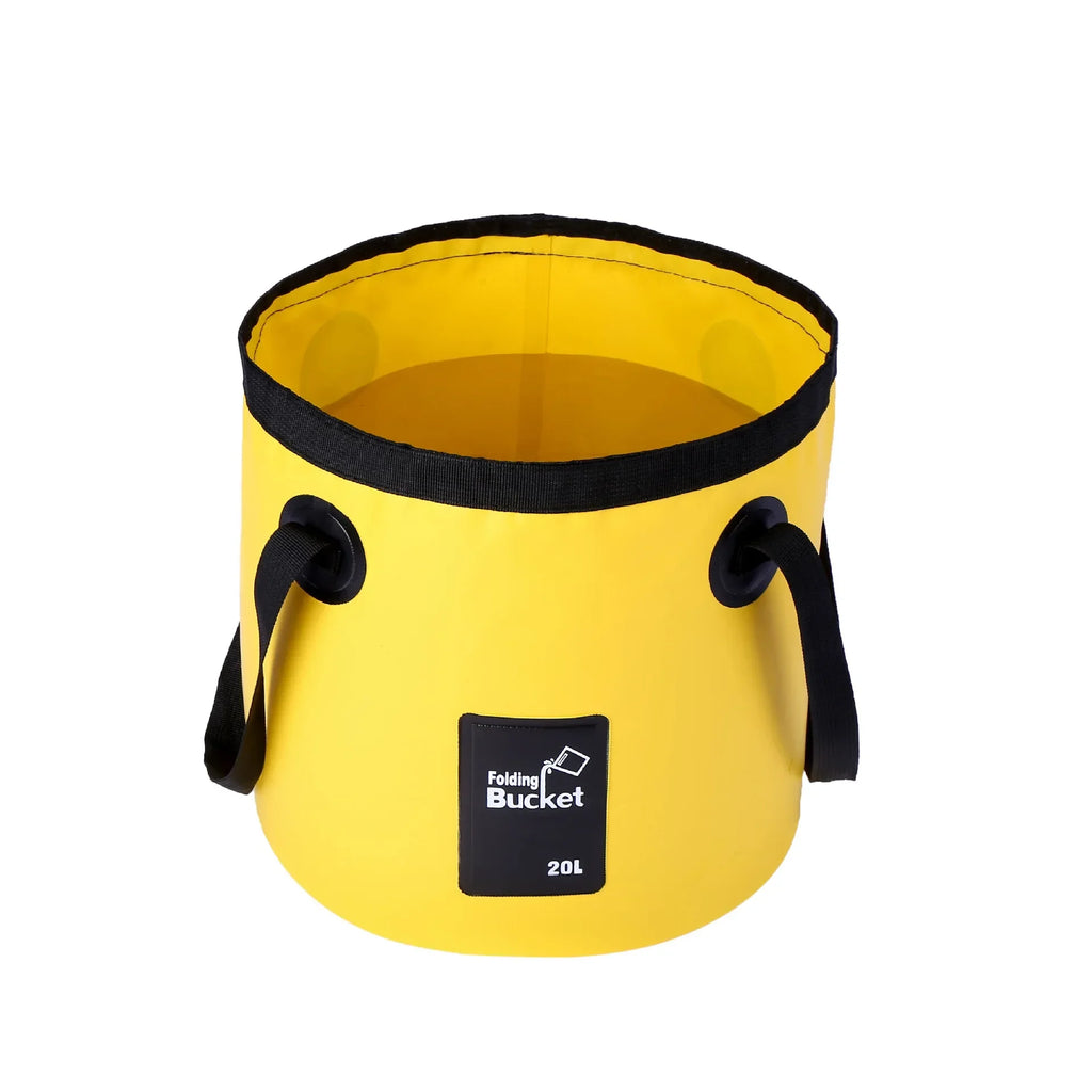 Foldable Large-Capacity Waterproof Bucket Portable Folding Bucket Carrier Bags for Fishing Camping 20L/12 Liters = 5 Gallons, 3 Gallons