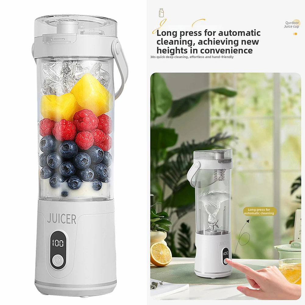 Portable Blender 600ML Electric Juicer Fruit Mixers USB Rechargeable Smoothie Mini Blender Personal Juicer