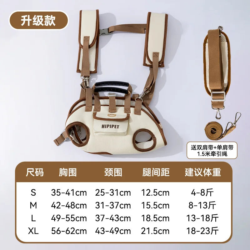 Adjustable Dog or Cat Carrier Backpack Breathable Pet Travel Bag for Small Medium Dogs Cats Outdoor Hiking Walking Camping