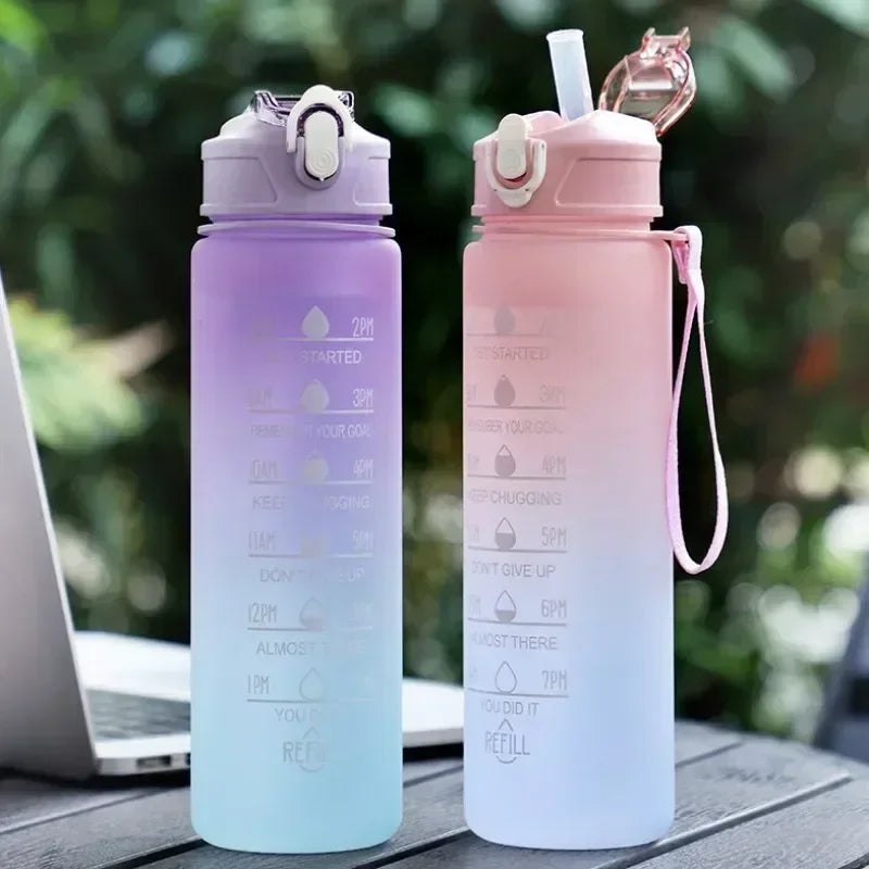 30oz Large Capacity Portable Car Cup Stainless Steel Thermos Cup with Straw & Handle Travel Sports Water / Juice / Drink Bottle Vacuum Flask