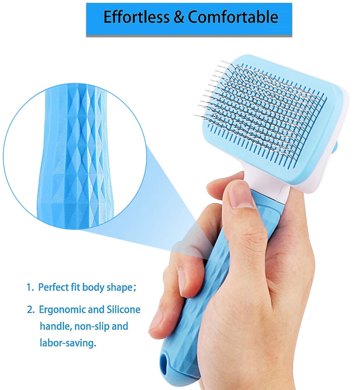 Animal Hair Remover Brush Cat / Dog/ Guinea Pig/ Rabbit Hair Grooming and Care Comb for Long Hair Fur Buddies Pet Removes Hairs Cleaning Bath Brush Pet Supplies