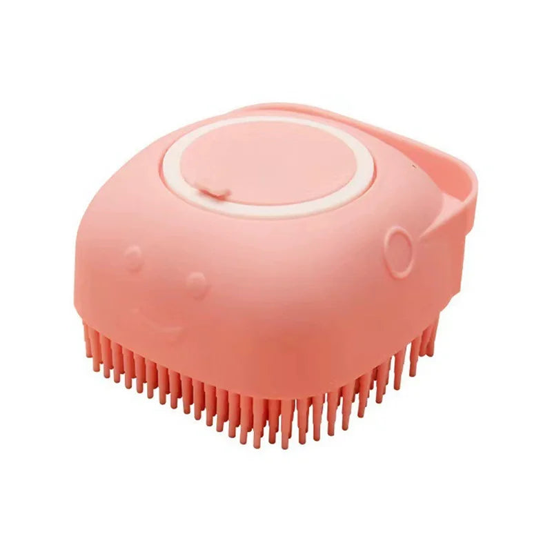 Silicone Pet Bath Massage Brush Shower Scrubber Bubble Maker For Cat Dog Fur Buddies Grooming Deep Clean Hair Remover Household Pet Bathing