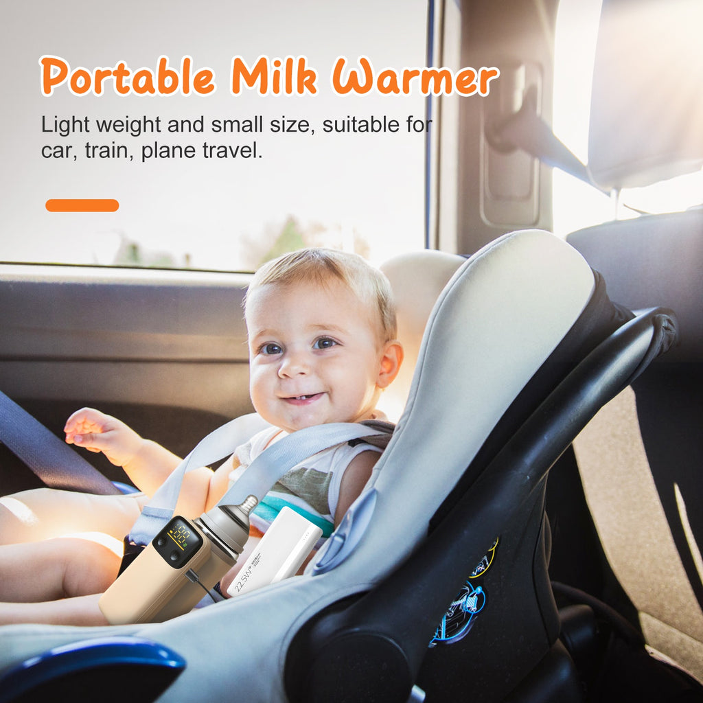 1Pc Portable Bottle Warmer With Night Light On The Go Coffee Mug, Canteen or Baby Bottle Milk Warmer Chargeable for Travel With 6 Heating Levels