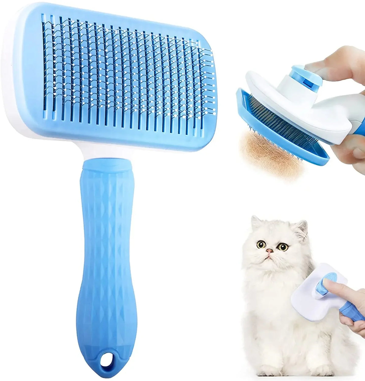Animal Hair Remover Brush Cat / Dog/ Guinea Pig/ Rabbit Hair Grooming and Care Comb for Long Hair Fur Buddies Pet Removes Hairs Cleaning Bath Brush Pet Supplies