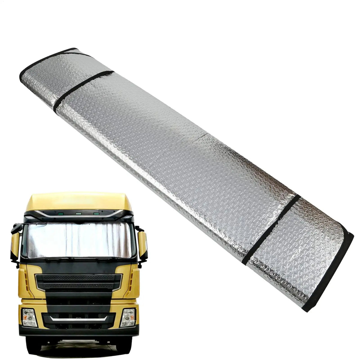 Sun Shade For Semi Truck Windshield Sunlight Protection Keep Interior Cool Large Windshield Sun Cover For Parked Vehicles
