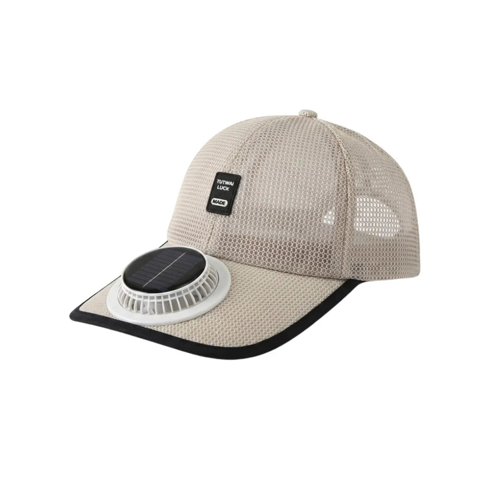 Adjustable Solar Powered Fan baseball Cap Rechargeable Breathable Cooling Mesh Adjustable Fishing Cap Hat for Summer Travel Outdoor Sports Shade Caps