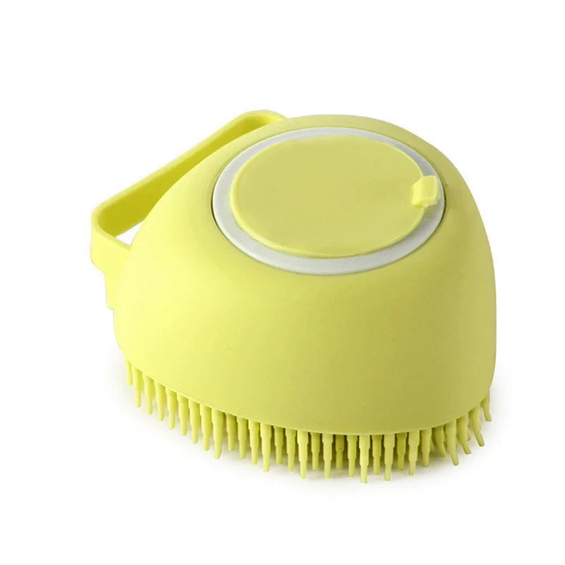 Silicone Pet Bath Massage Brush Shower Scrubber Bubble Maker For Cat Dog Fur Buddies Grooming Deep Clean Hair Remover Household Pet Bathing