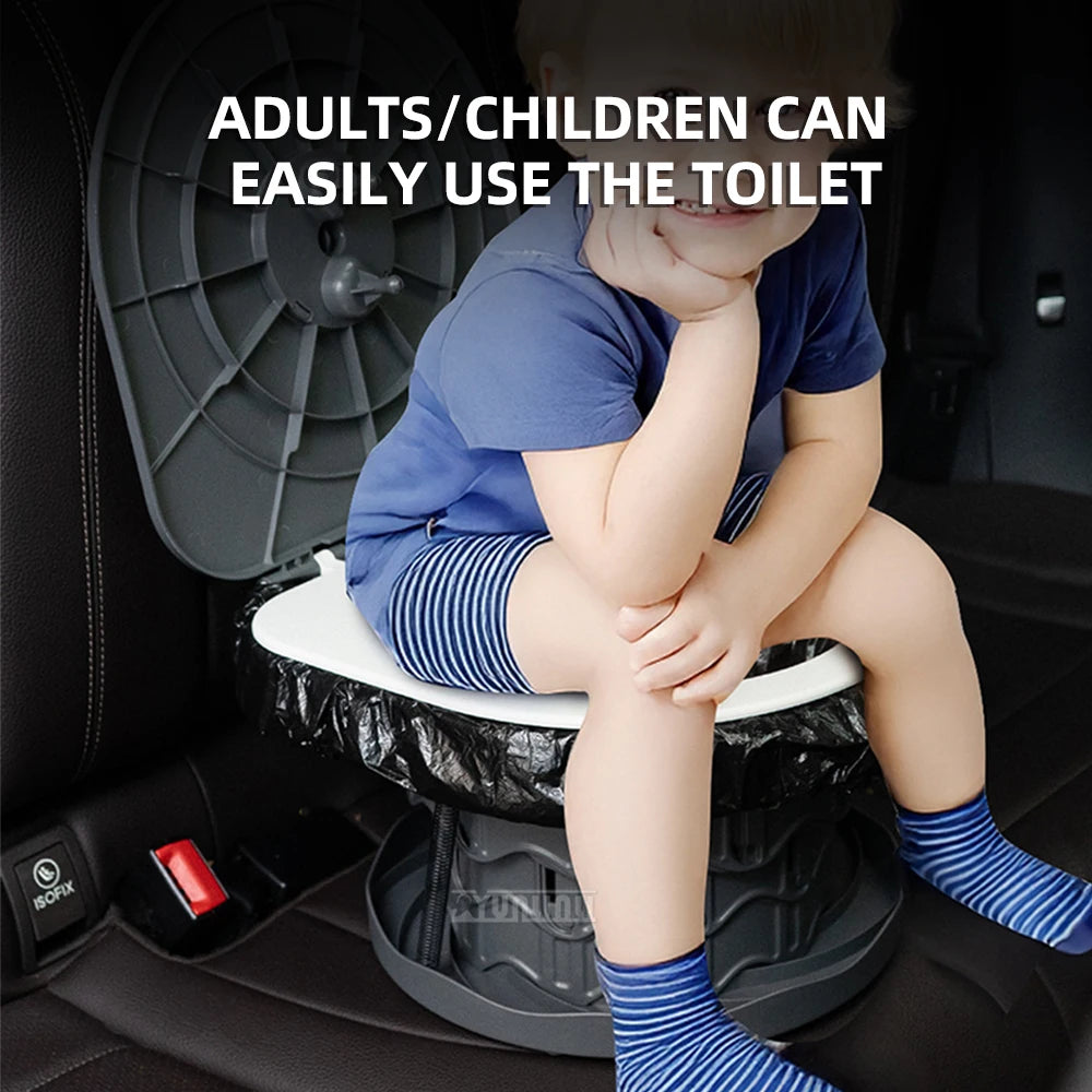 Portable Camping Toilet , Foldable Commode for RV, Semi Truck, Boat, Car, and Emergency
